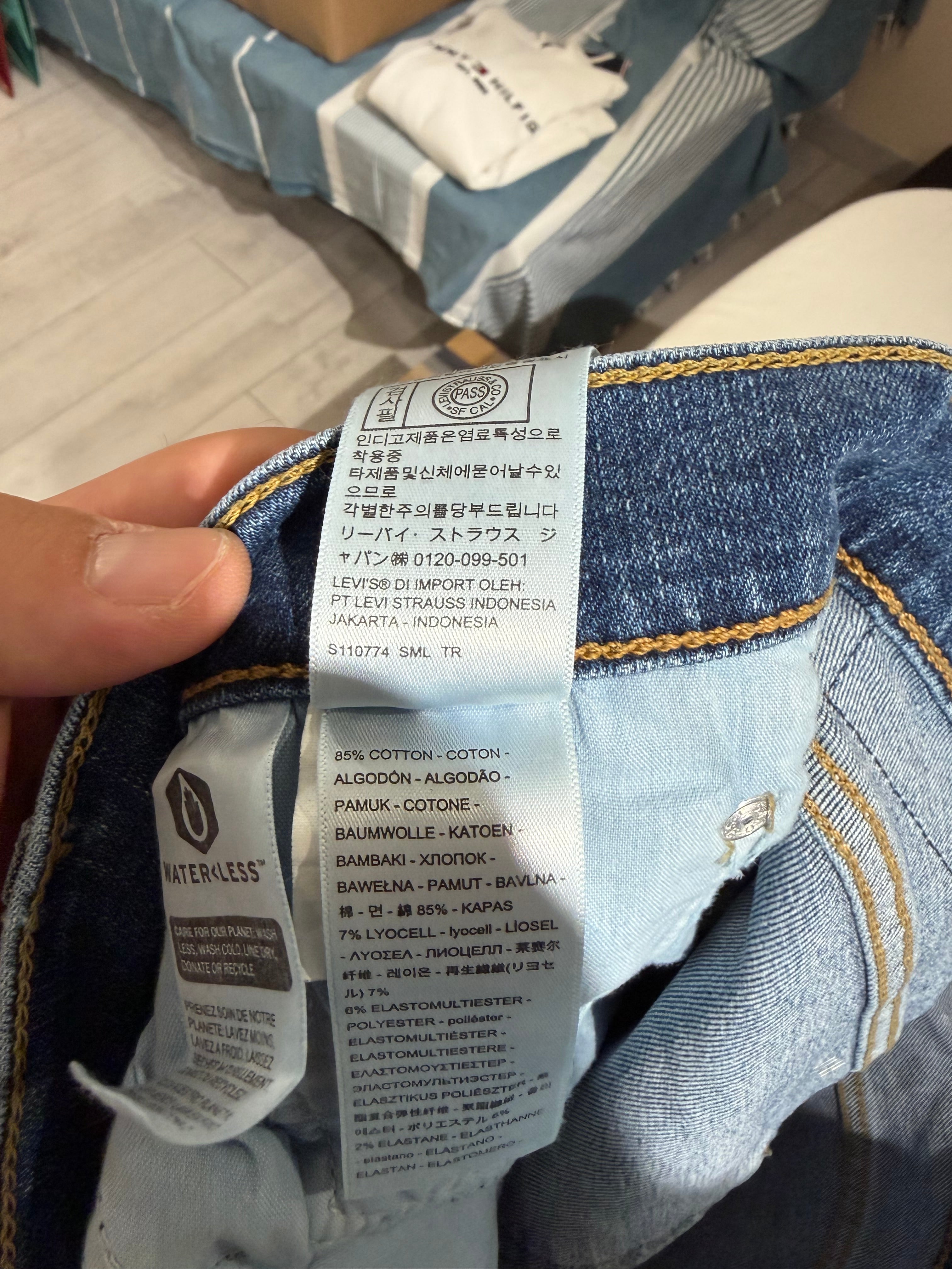 Jean Levi's® 724 High-Rise Slim Straight Femme Bleu Denim – Taille 32 – Neuf avec Étiquette
