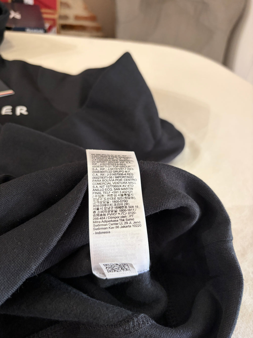 Sweat à capuche Tommy Hilfiger Logo Hoody Noir Homme Taille S