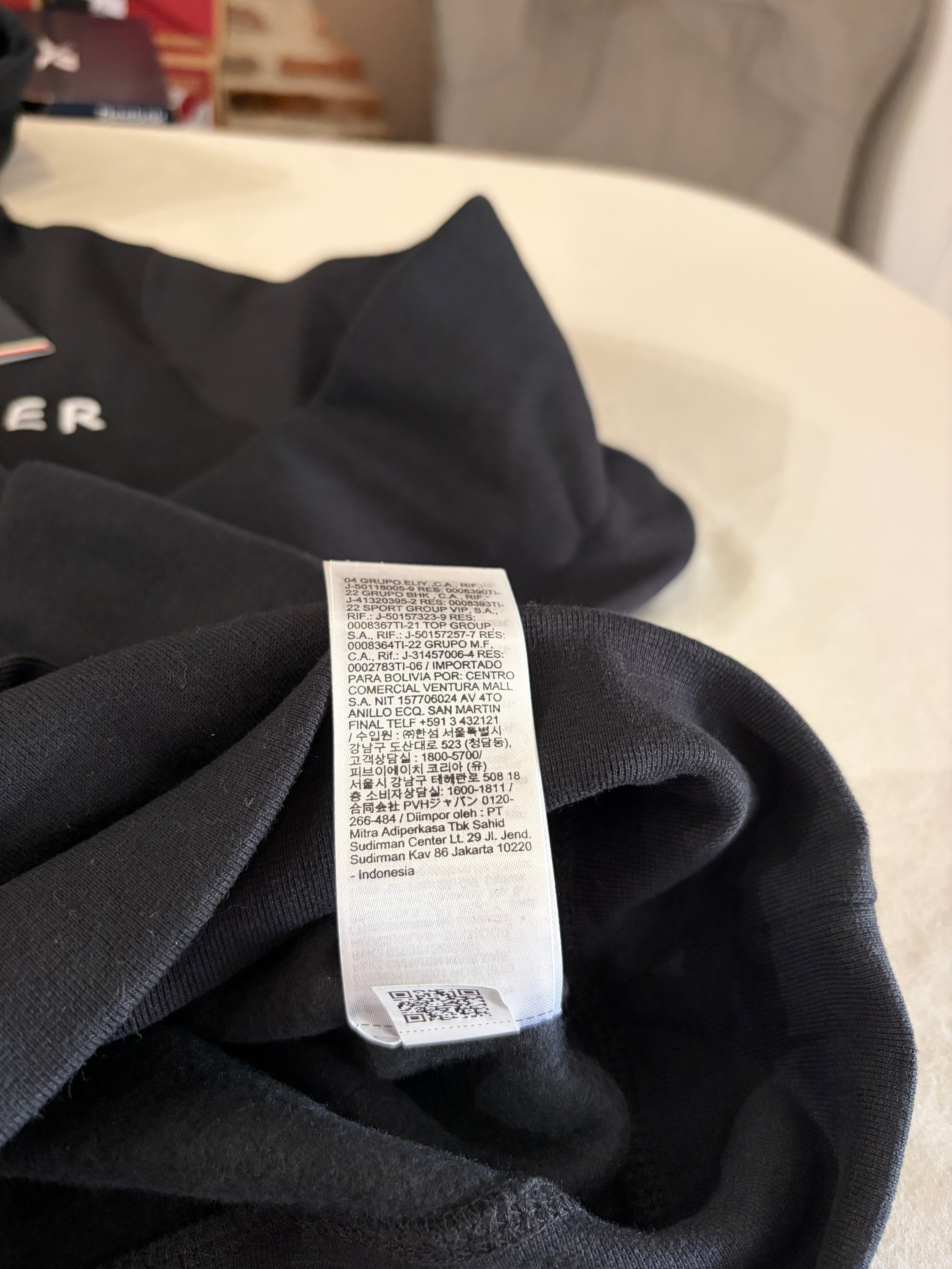 Sweat à capuche Tommy Hilfiger Logo Hoody Noir Homme Taille S