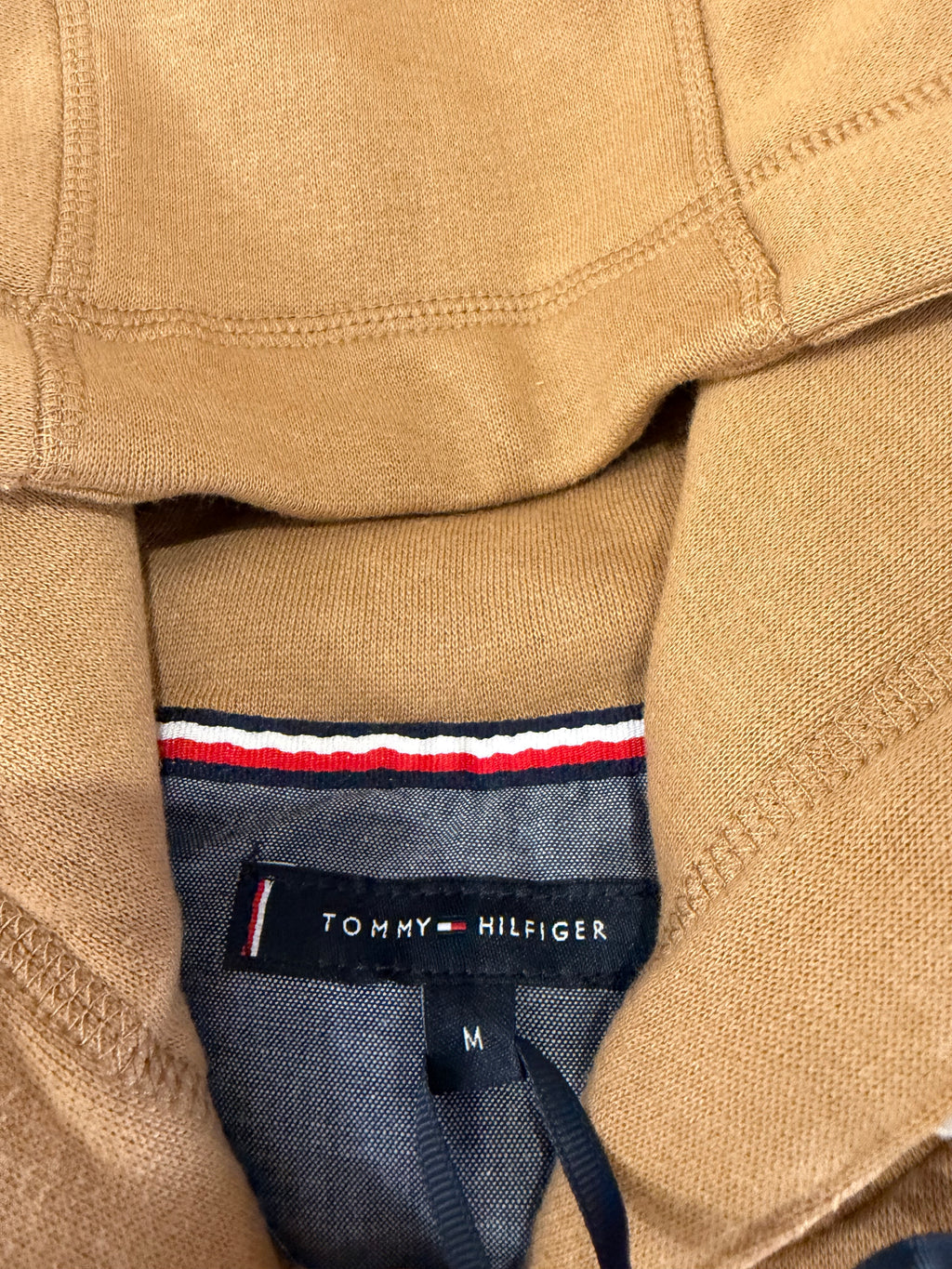 Sweat à capuche Tommy Hilfiger Logo Hoody Camel Homme Taille M