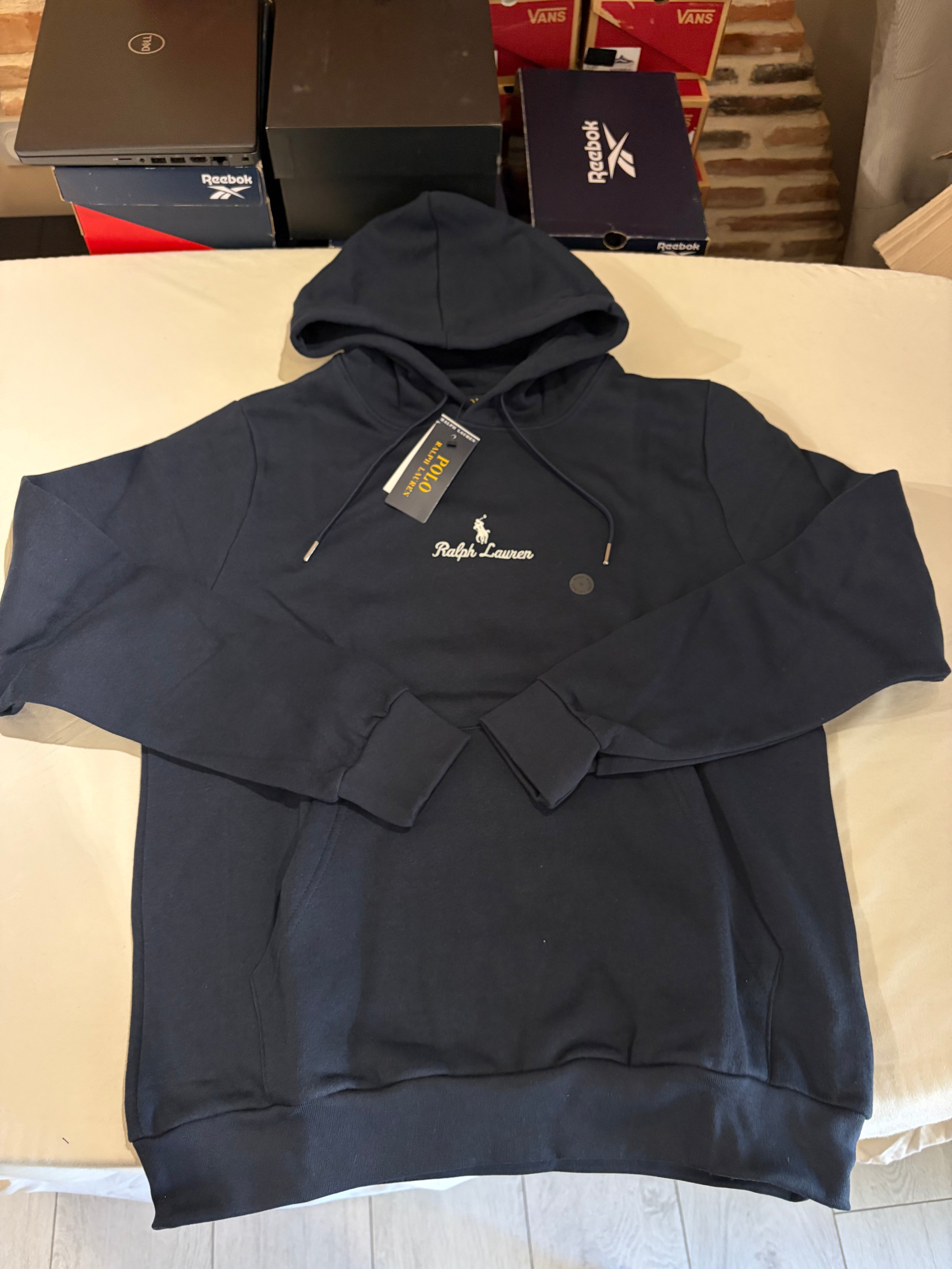 Sweat à capuche Polo Ralph Lauren Aviator Navy brodé – Homme – Taille M