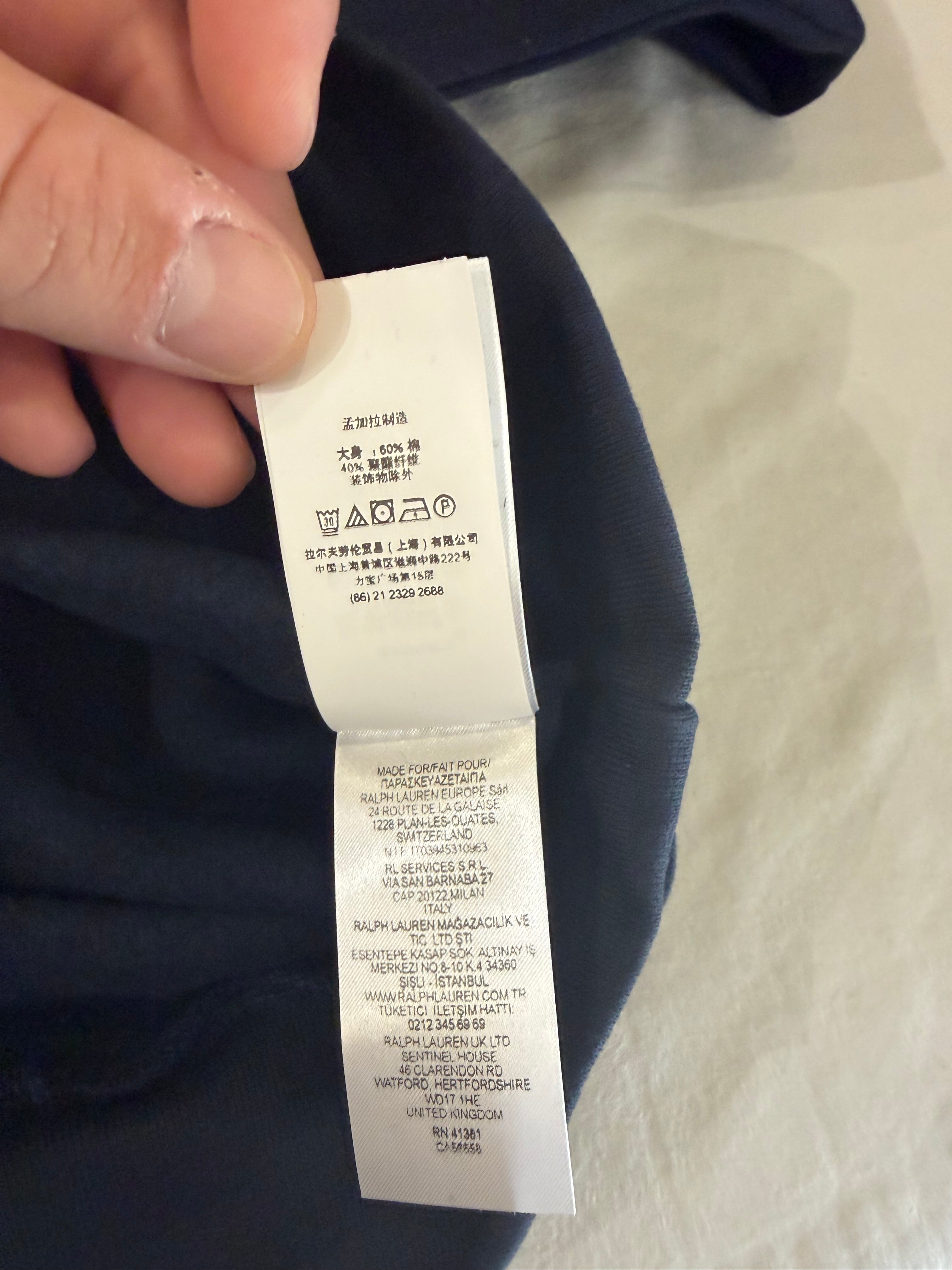 Sweat à capuche Polo Ralph Lauren Aviator Navy brodé – Homme – Taille M