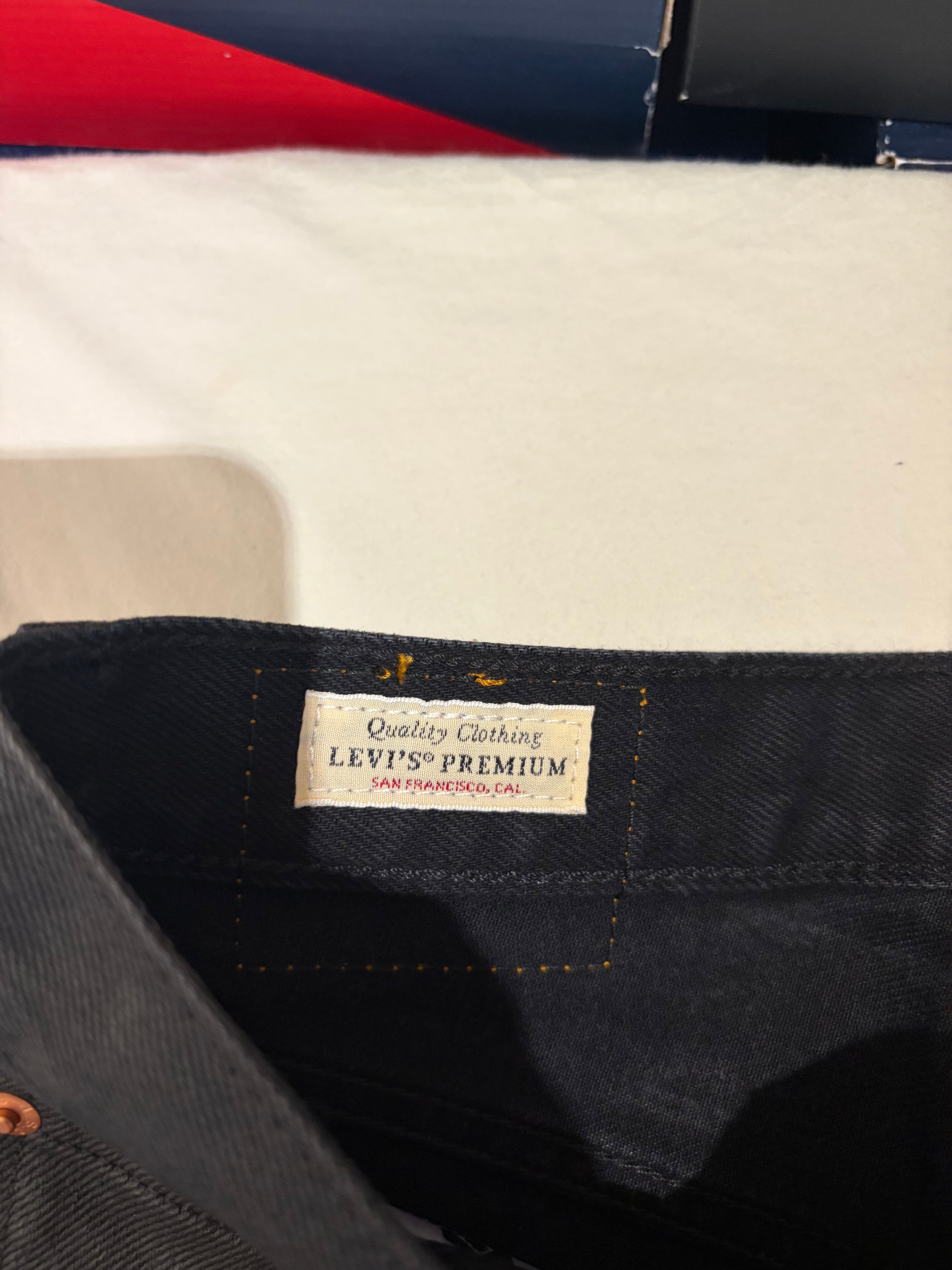 Levi's 501 Original Femme Neuf - Jean Enduit Gris Anthracite Taille 24x32