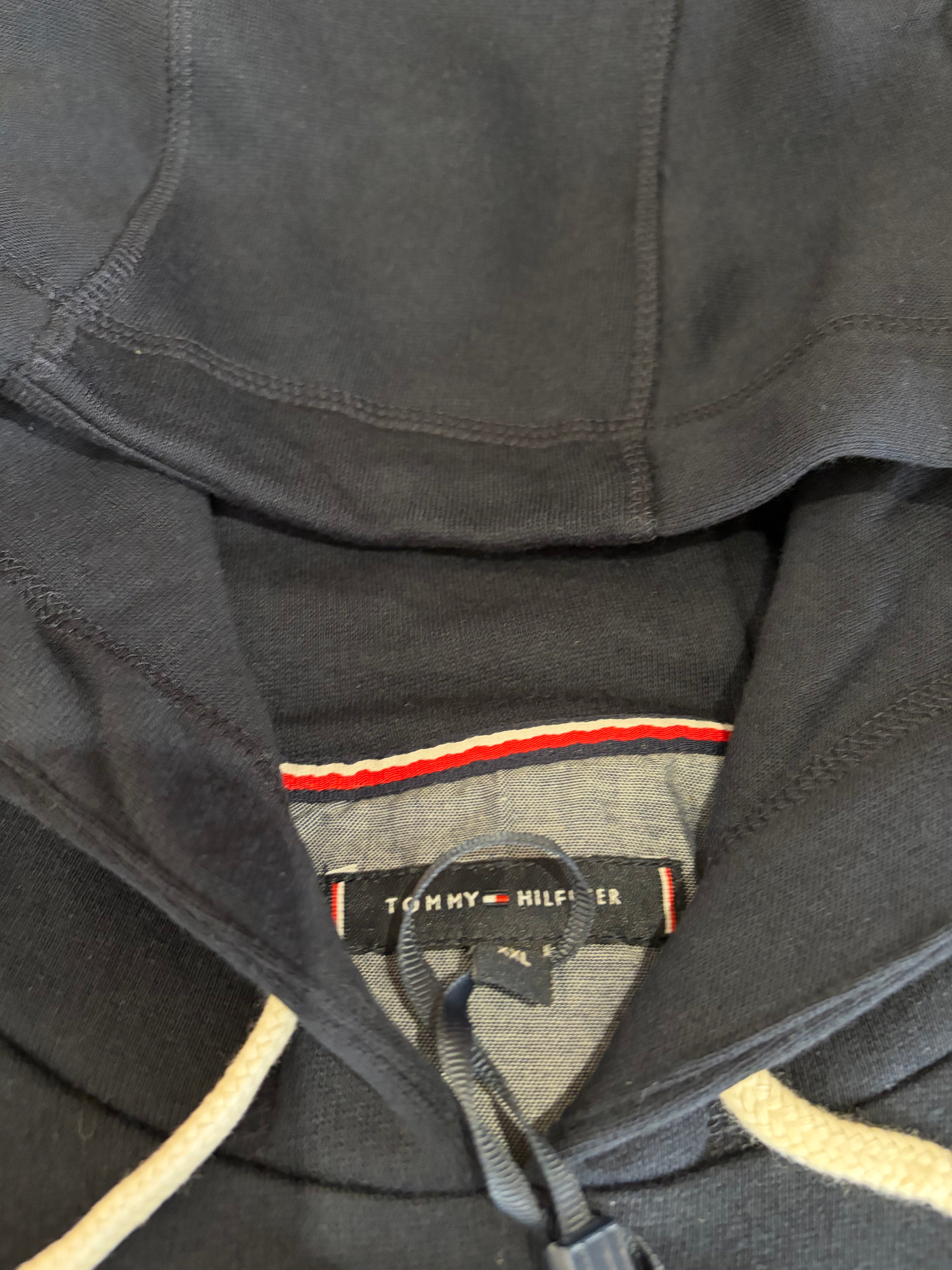 Sweat à Capuche Tommy Hilfiger Bleu Marine Logo Brodé Homme XXL