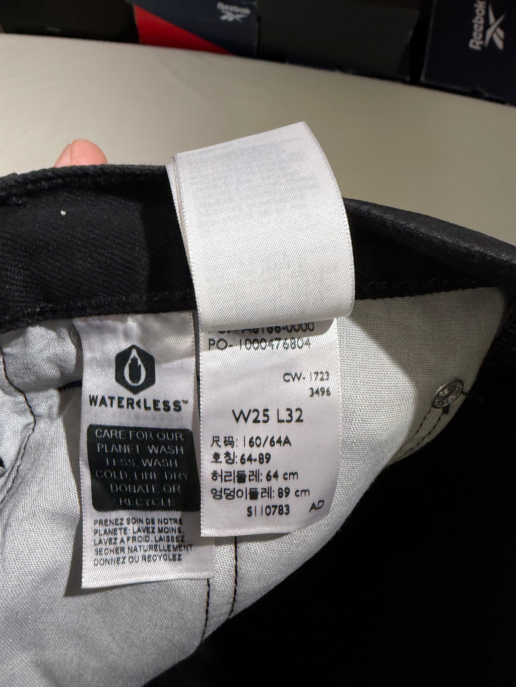 Levi's 501 Original Femme Neuf - Jean Enduit Gris Anthracite Taille 25x32