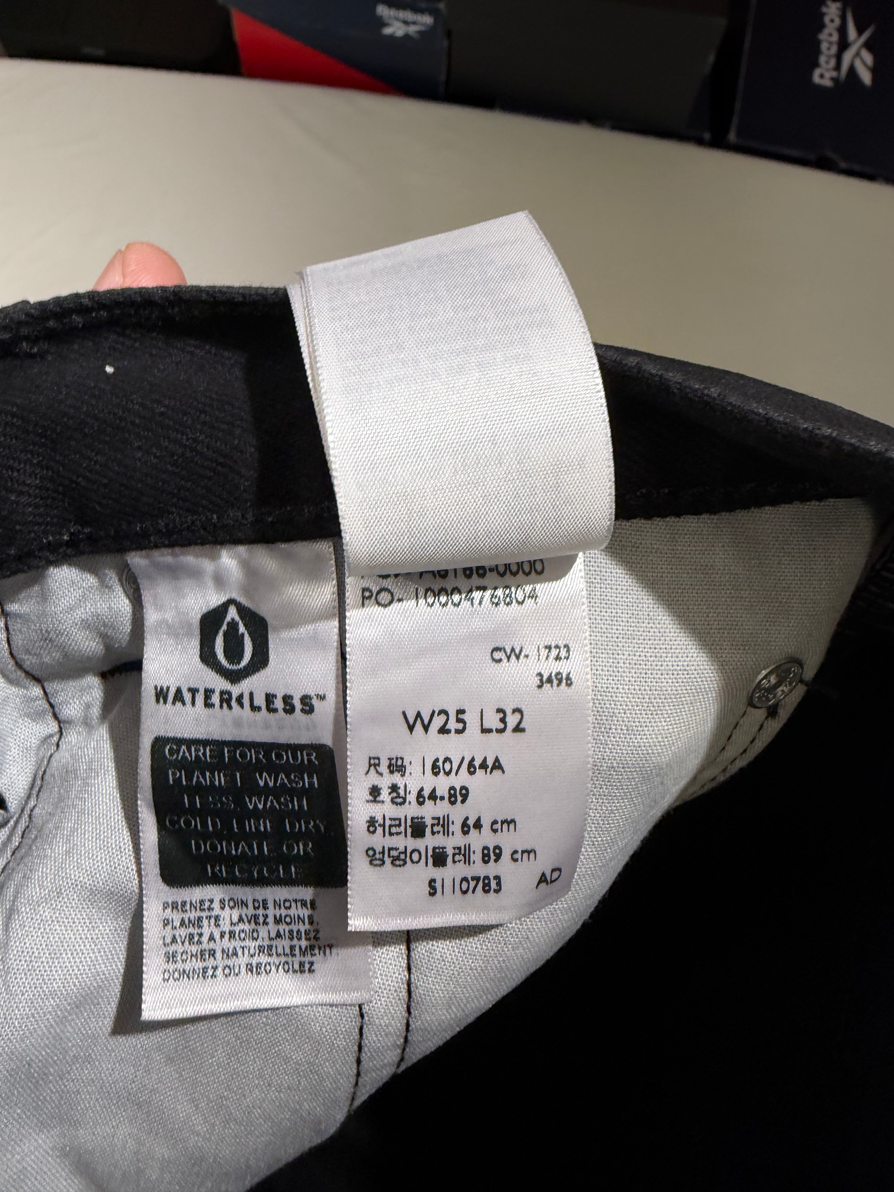 Levi's 501 Original Femme Neuf - Jean Enduit Gris Anthracite Taille 25x32