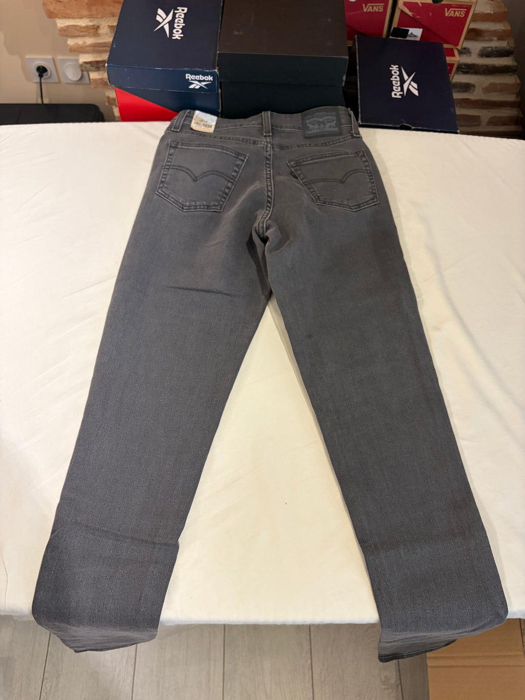 Levi's 721 High Rise Skinny Femme Neuf - Jean Gris Délavé Taille 25x32