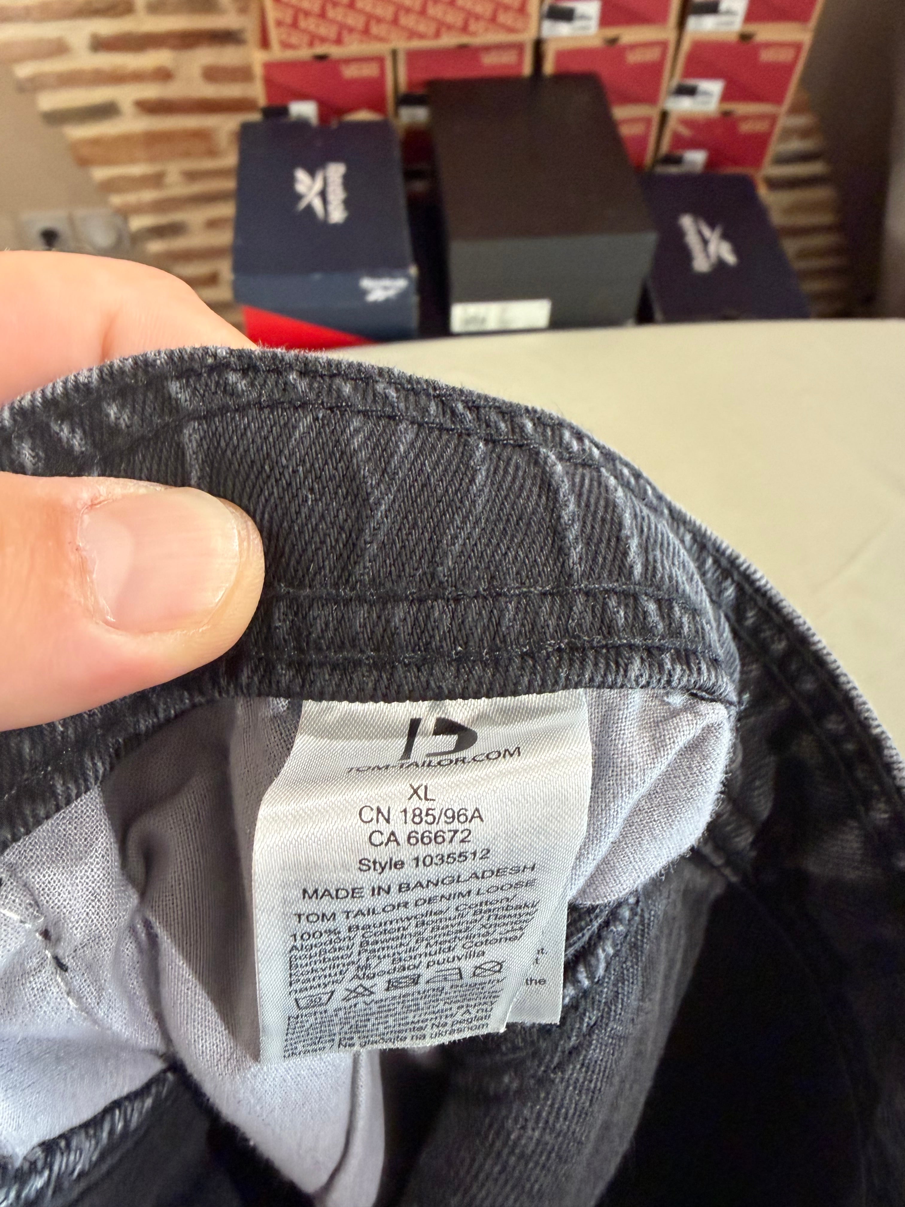 Jean Tom Tailor Denim Loose Fit Homme Gris Délavé Taille XL Neuf avec Étiquettes