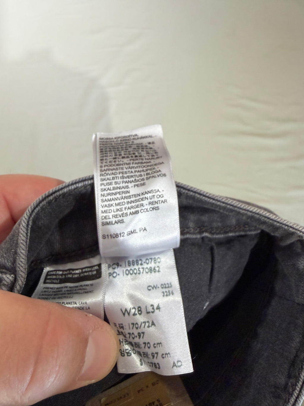 Jean Levi's® 721 High Rise Skinny Femme Gris Délavé – Taille W28 L34 – Neuf avec Étiquette