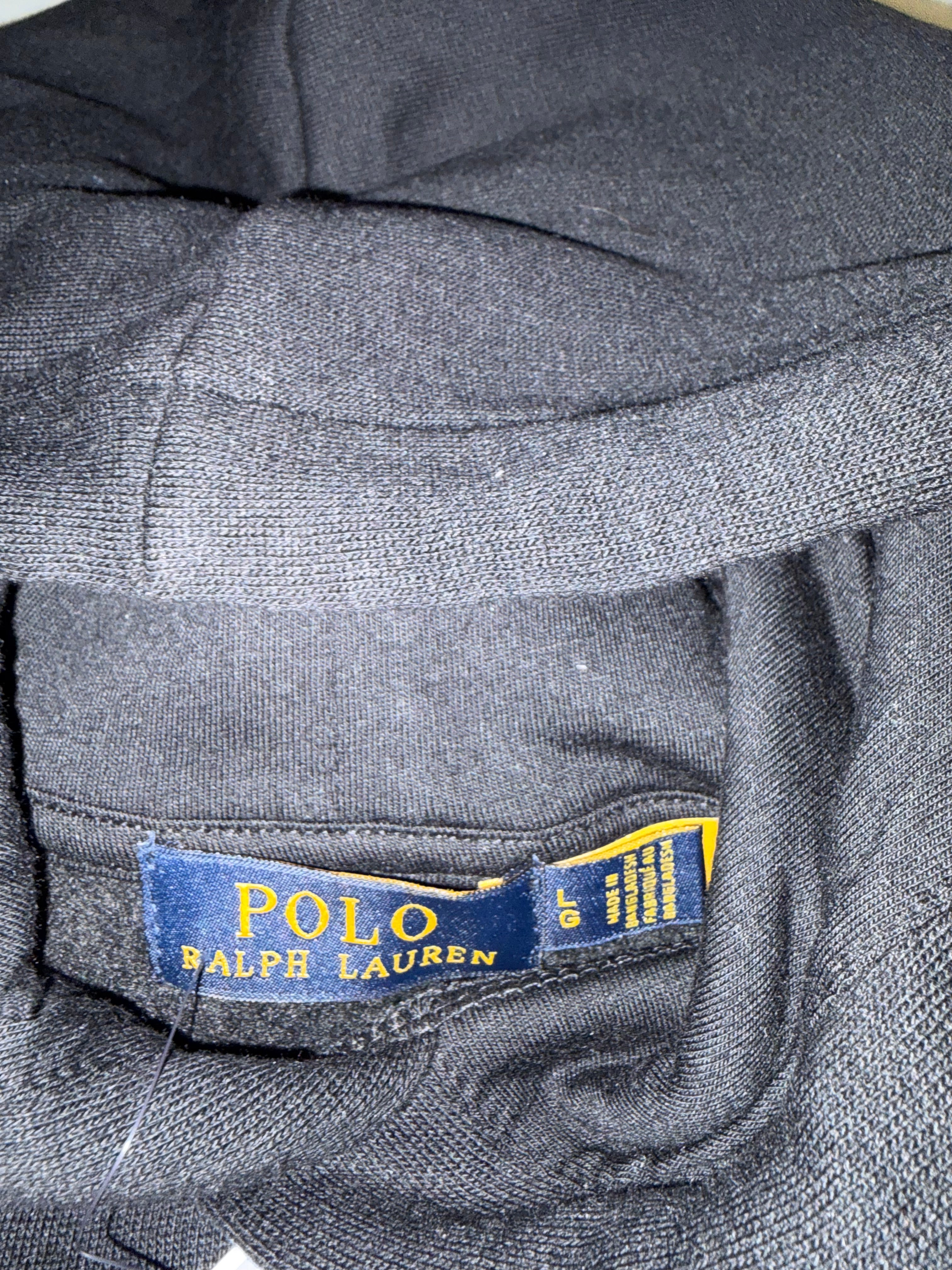 Polo Ralph Lauren Sweat à Capuche Homme Noir Logo Brodé Signature Taille L