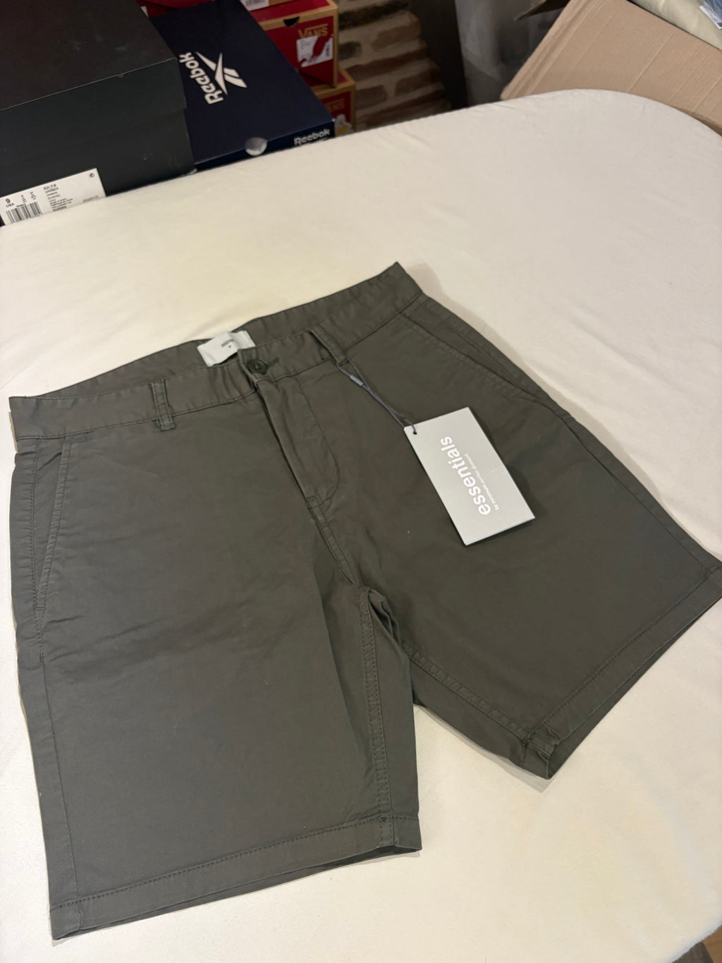 Short Chino Minimum Frede 2.0 Gris Kaki Homme Taille S Neuf avec étiquette