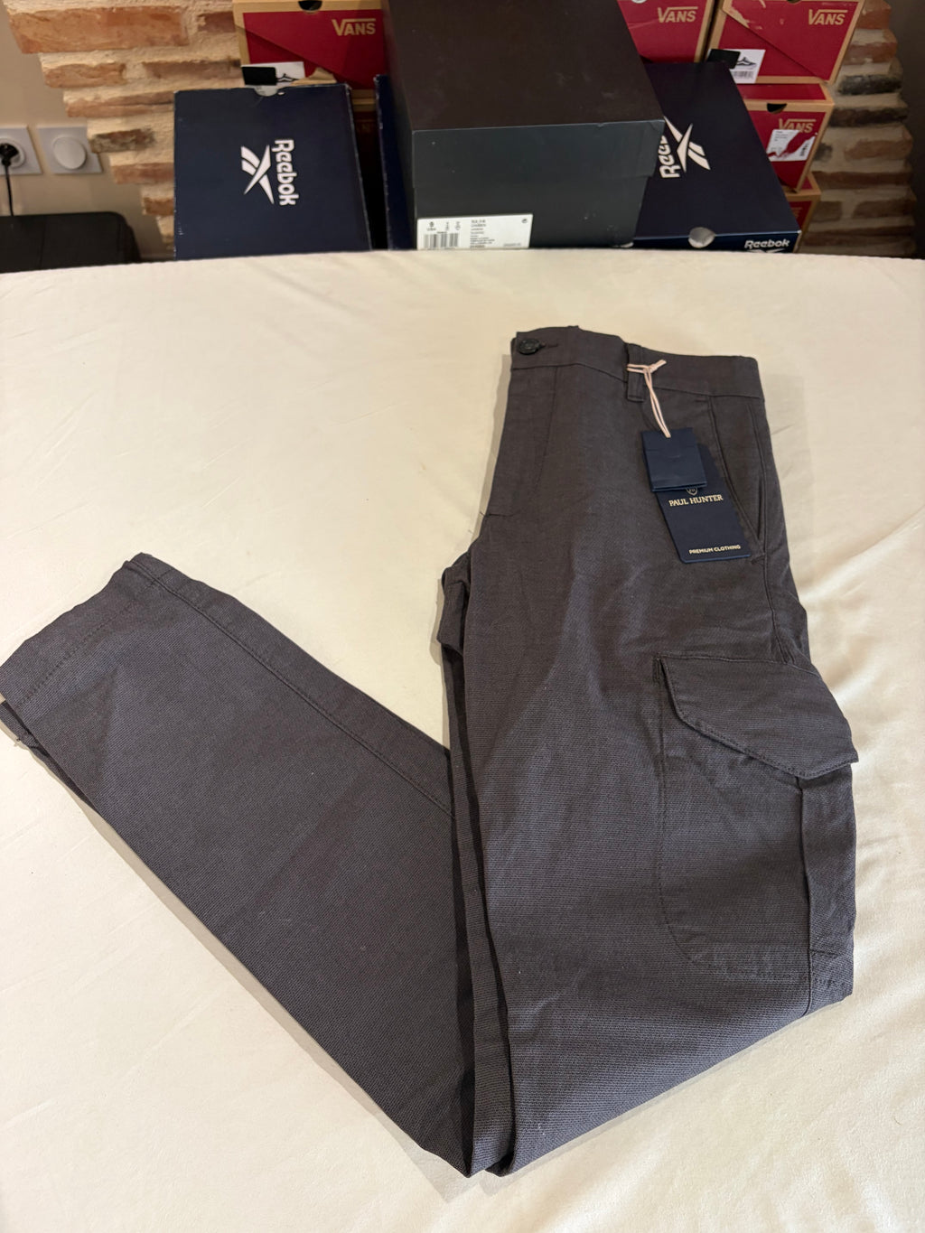 Paul Hunter Mason Cargo Homme Marron W29 L32 Neuf avec Étiquette