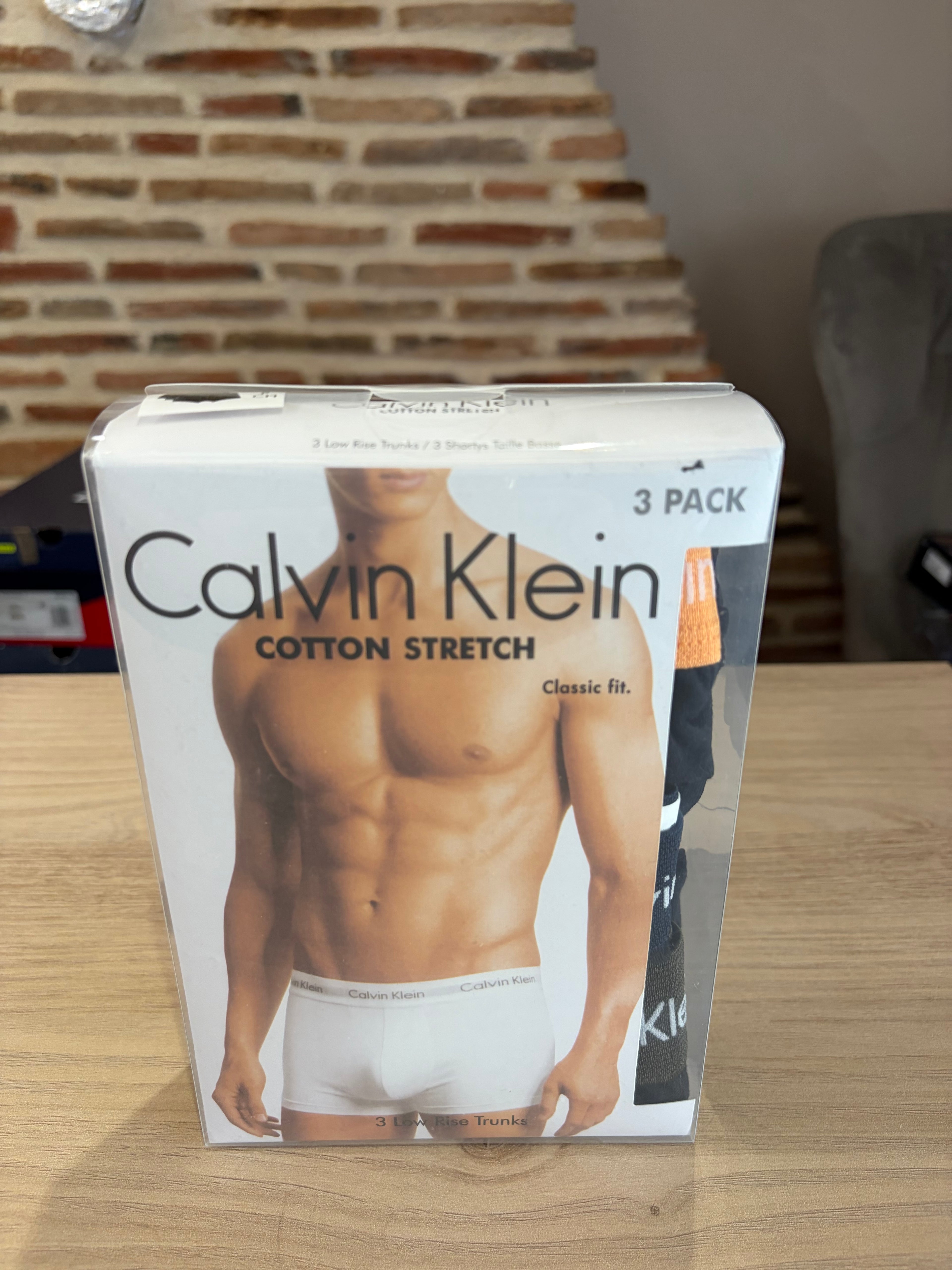 Calvin Klein Cotton Stretch 3 Pack Boxer Homme Noir Taille S Neuf