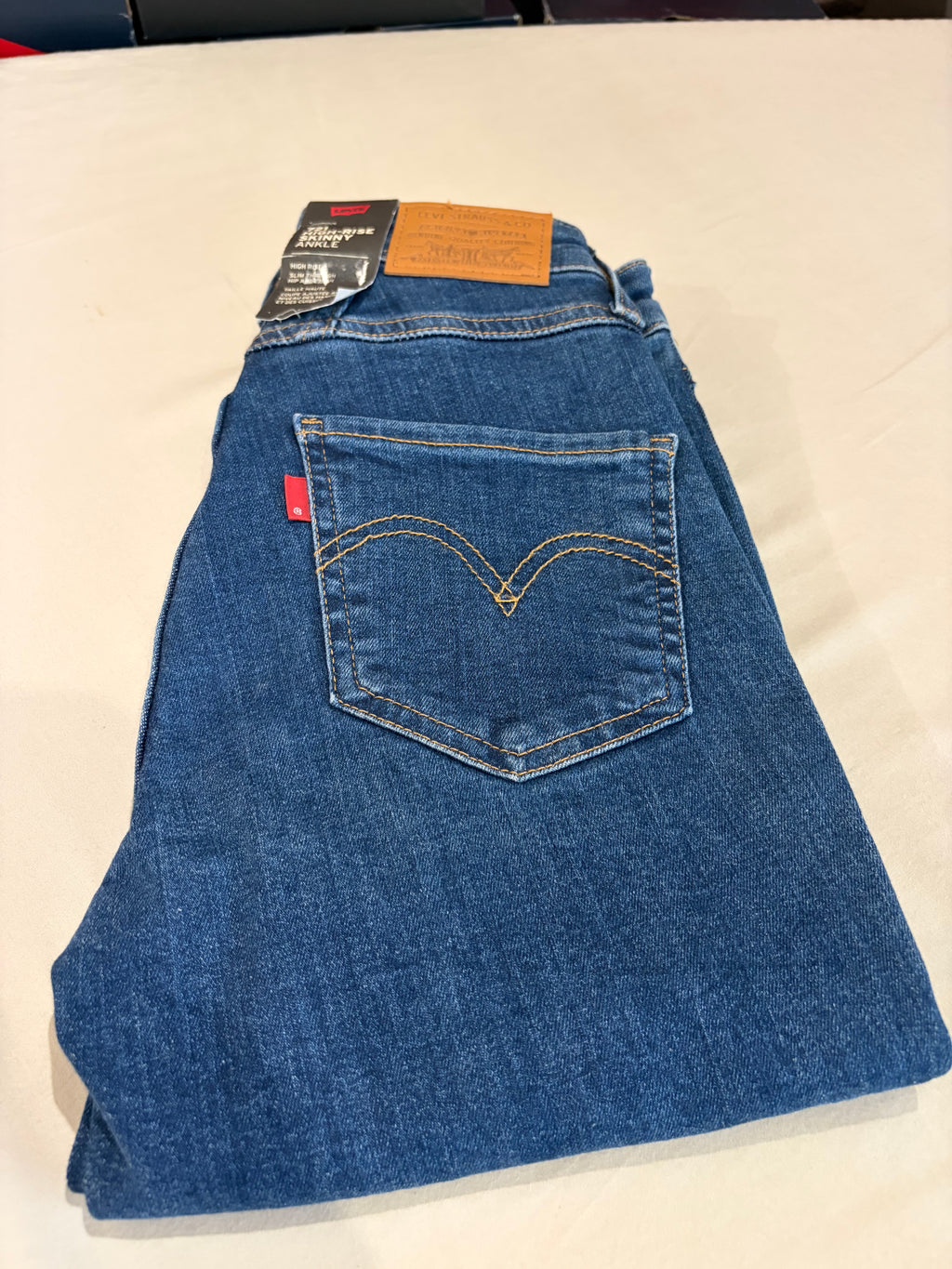 Levi's 721 High Rise Skinny Ankle Femme Neuf - Jean Bleu Denim Taille 24