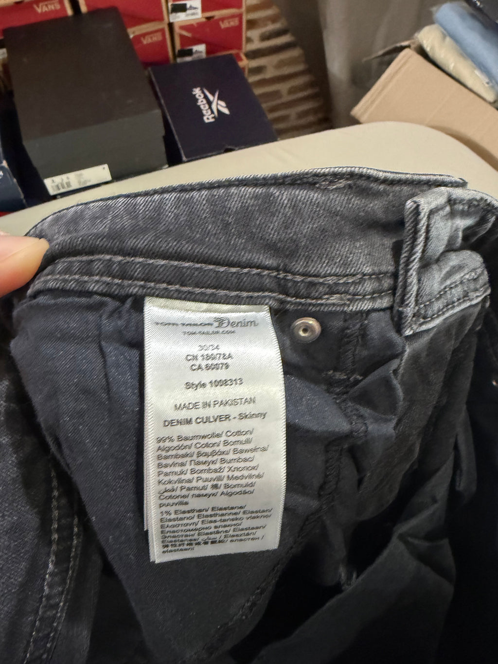 Tom Tailor Denim CULVER Jean Homme Skinny Gris Délavé 30/34 Neuf avec Étiquettes