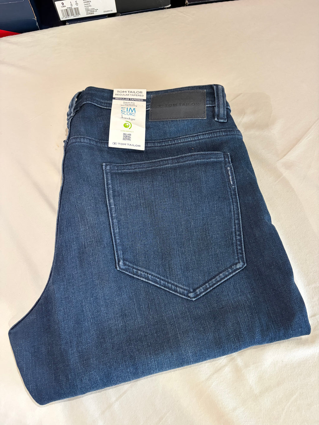 Jean Tom Tailor Regular Tapered Thermolite EcoMade Homme Bleu Denim W36 L32 Neuf