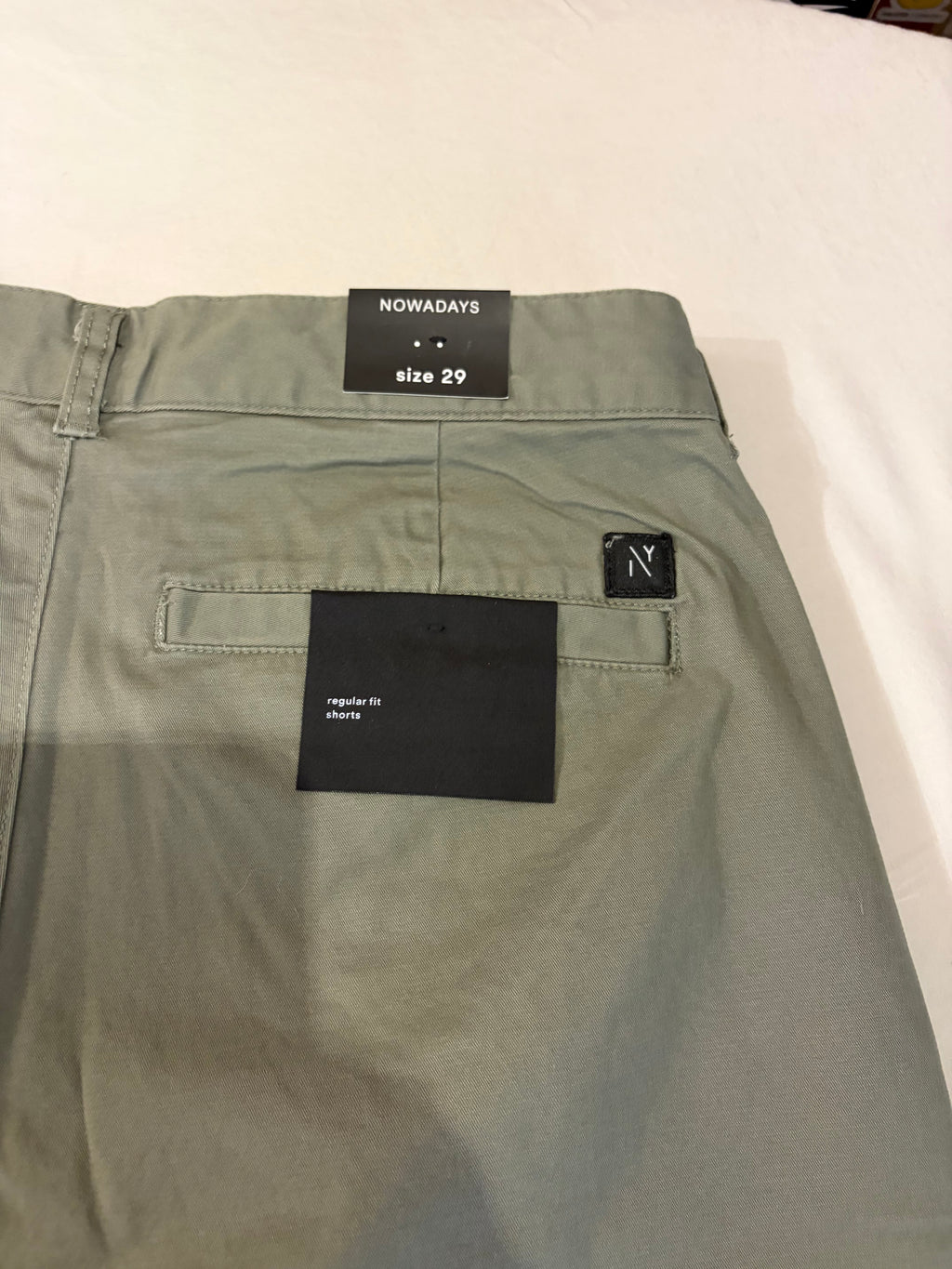 Short Chino Nowadays Homme Balsam Green – Taille 29 – Neuf avec étiquette