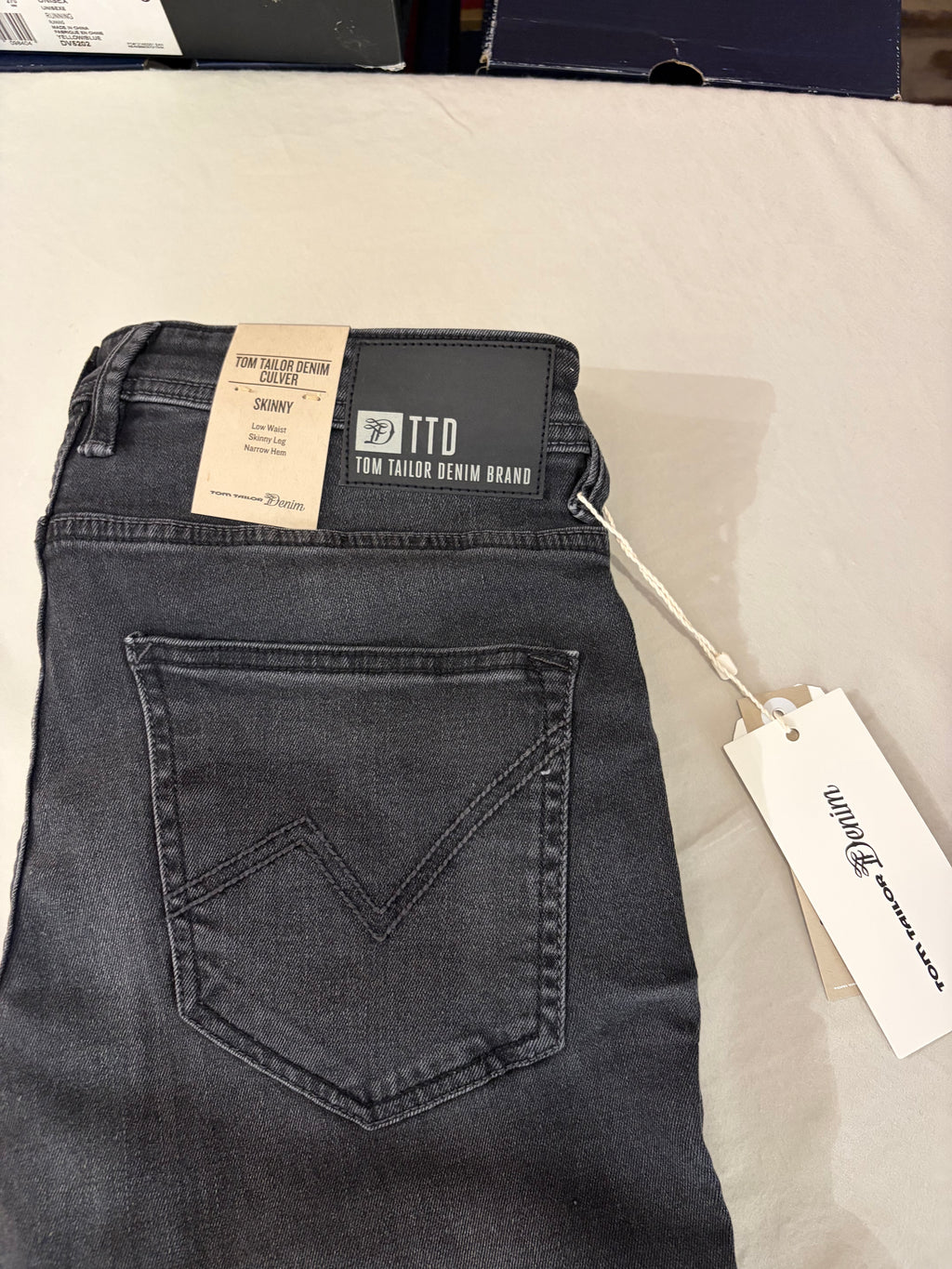 Tom Tailor Denim CULVER Jean Homme Skinny Gris Délavé 30/34 Neuf avec Étiquettes