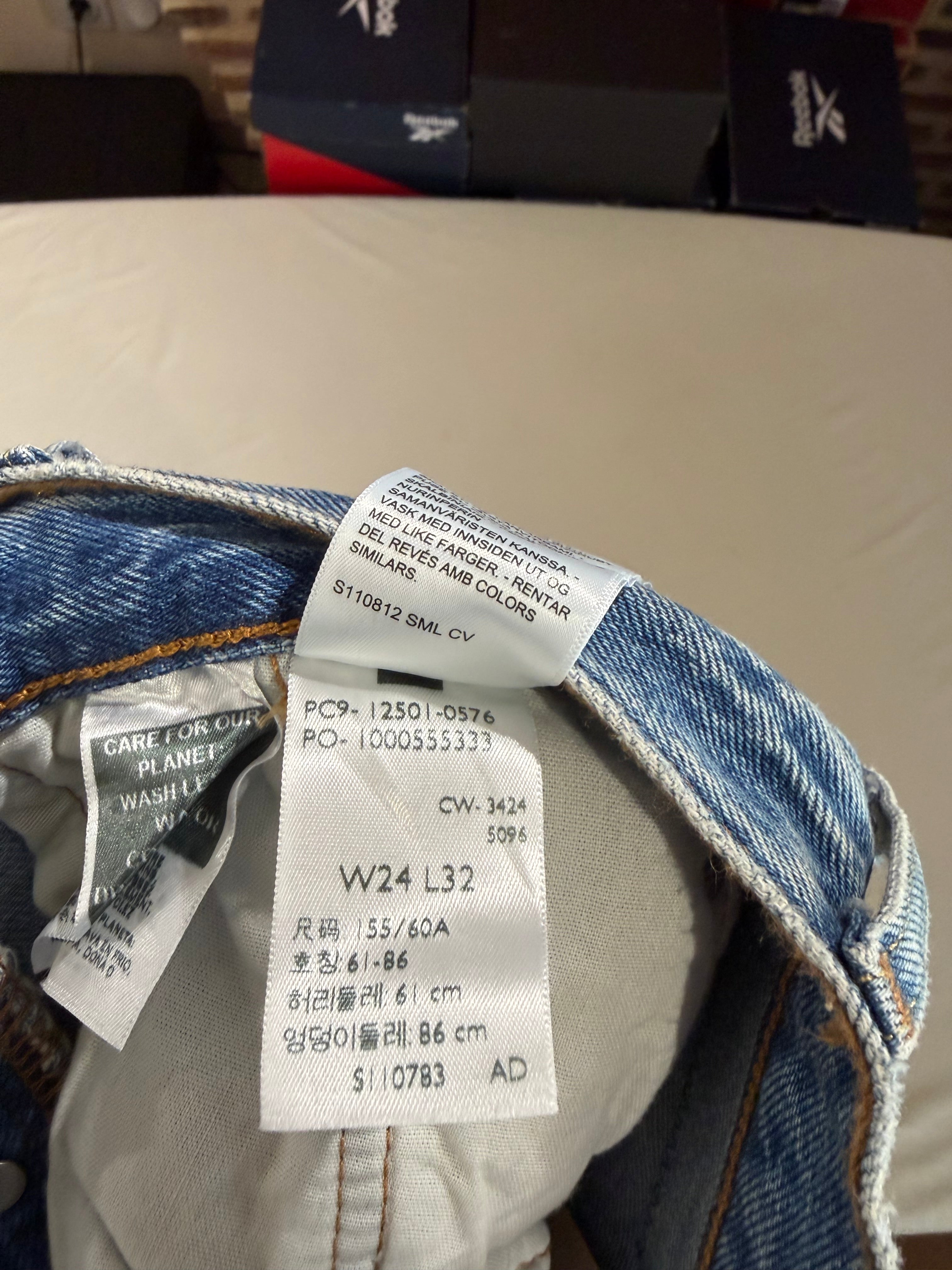 Levi's 501 Original Femme Bleu Clair 24x32 | Jean Droit Iconique Neuf