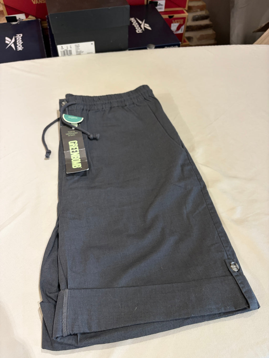 Short Greenbomb Homme Fair Organic Storm Grey – Coton Bio GOTS taille L – Neuf avec étiquette