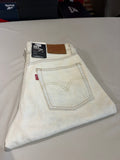 Jean Levi's 501 Original Cropped Femme Blanc Écru 25x26