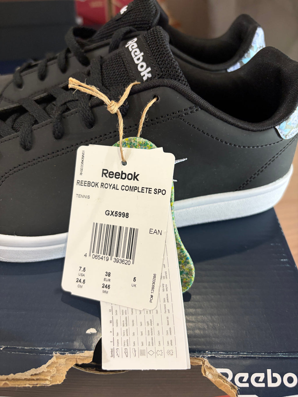 Reebok Royal Complete Spo GX5998 – Baskets Noires Unisexe Taille 38