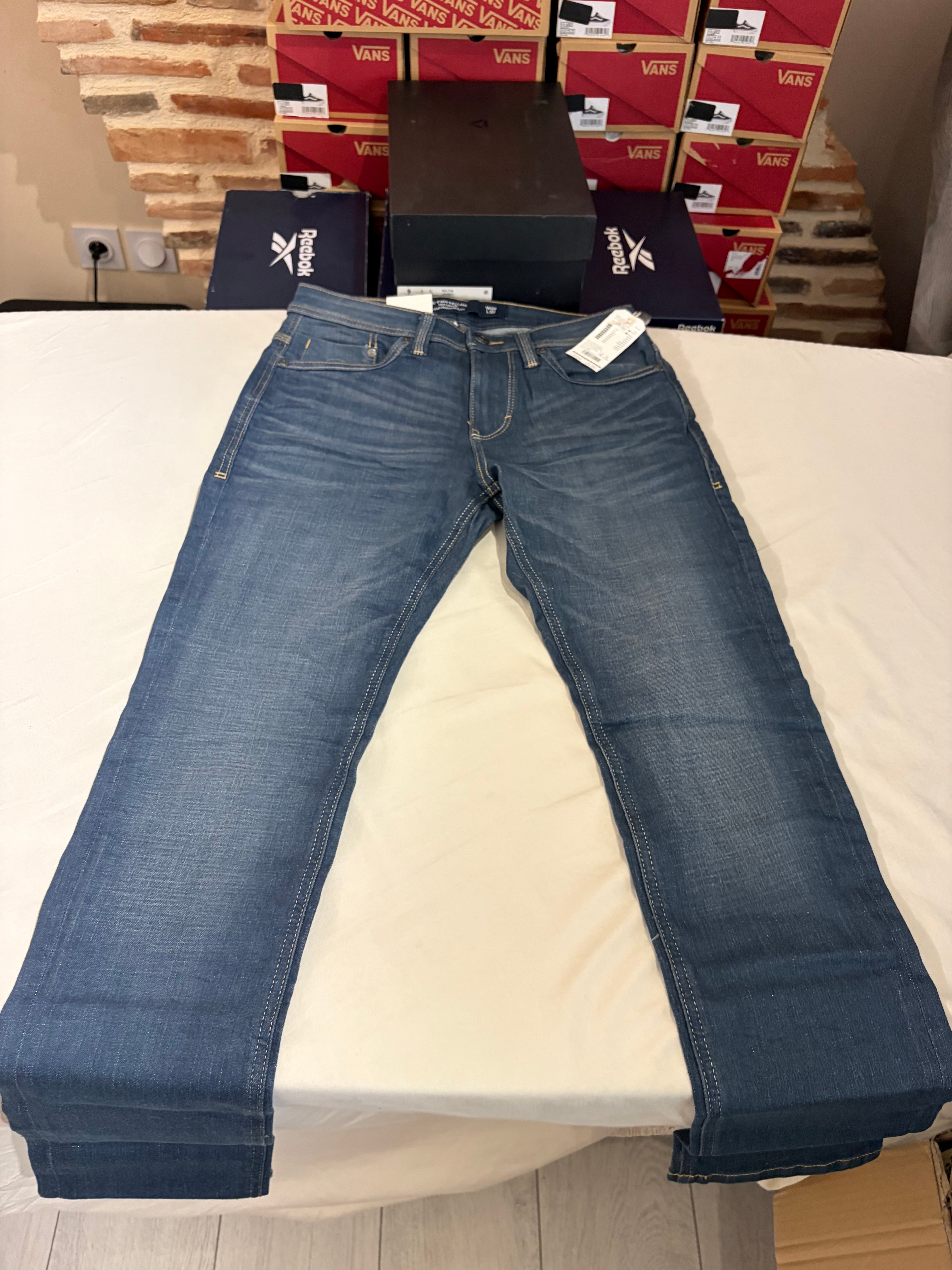 Jean Tom Tailor Josh Regular Slim SuperFlex Denim Homme Bleu – Neuf avec étiquettes – Taille 29/32
