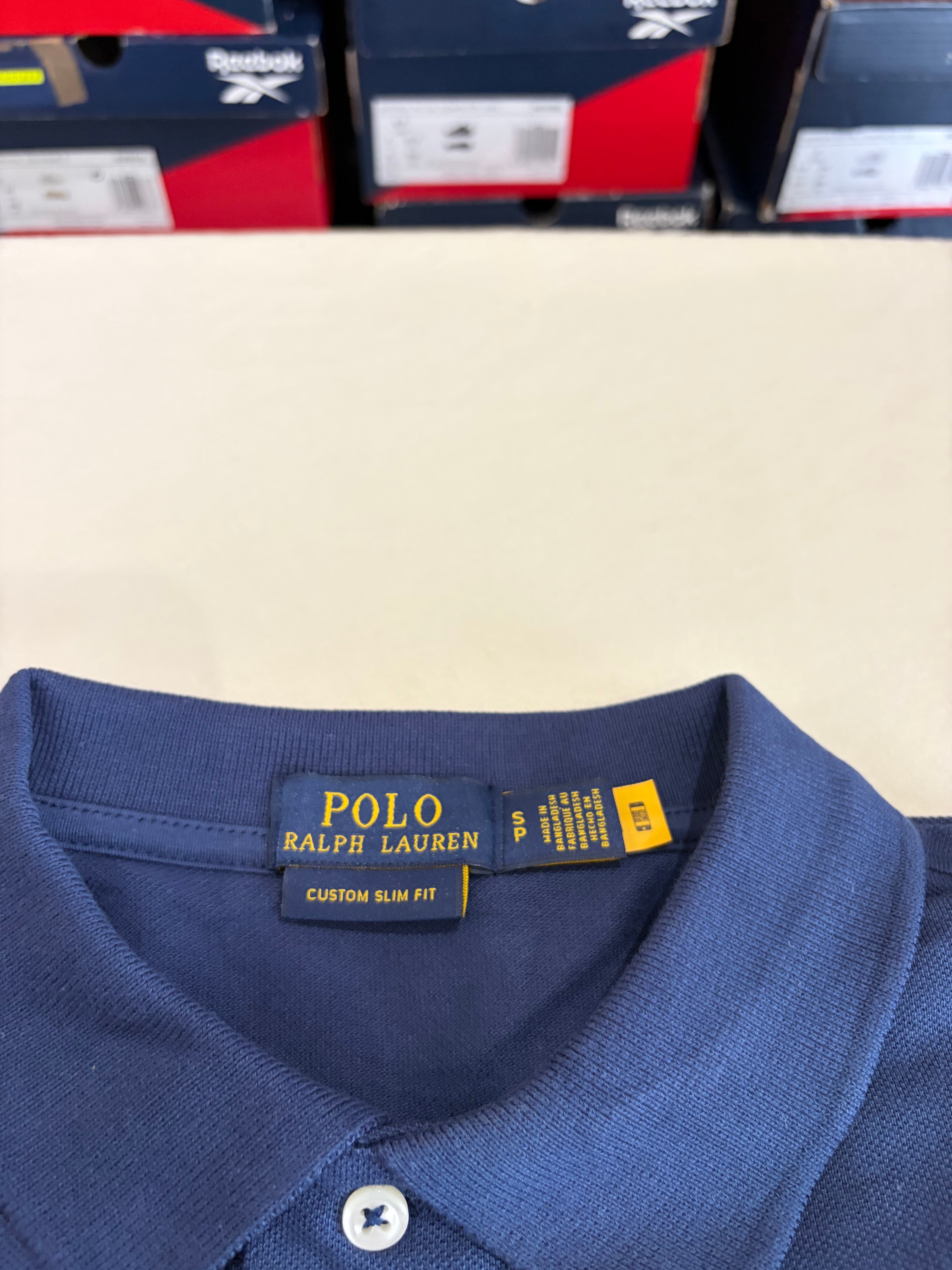 Polo Ralph Lauren Homme Custom Slim Fit Bleu Taille S Neuf