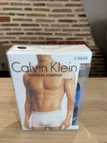 Calvin Klein – Lot de 3 Boxers Cotton Stretch Low Rise Trunks Homme – Taille M – Noir & Bleu