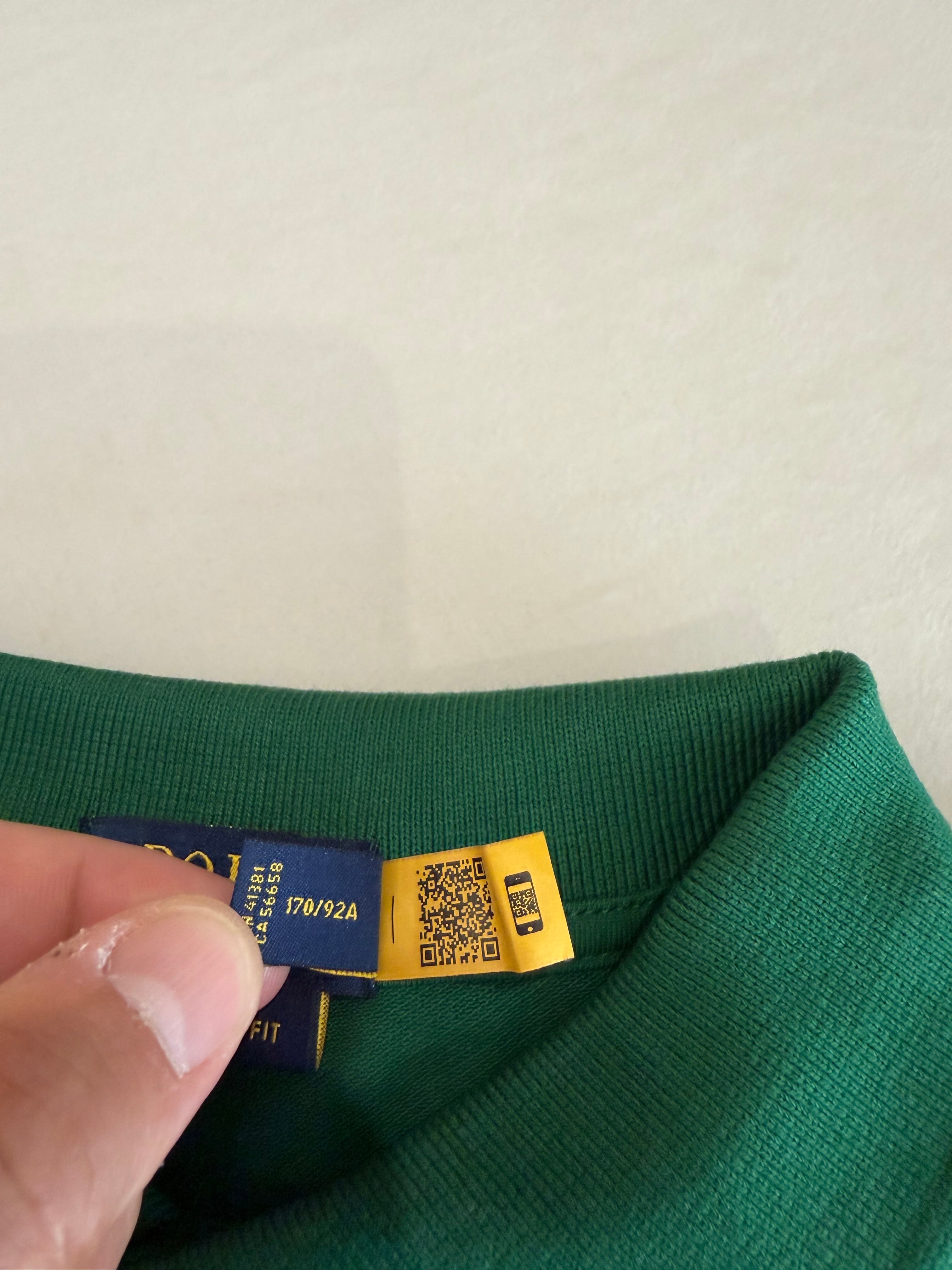 Polo Ralph Lauren Custom Slim Fit Vert Logo Violet Homme Taille M – Neuf avec étiquette