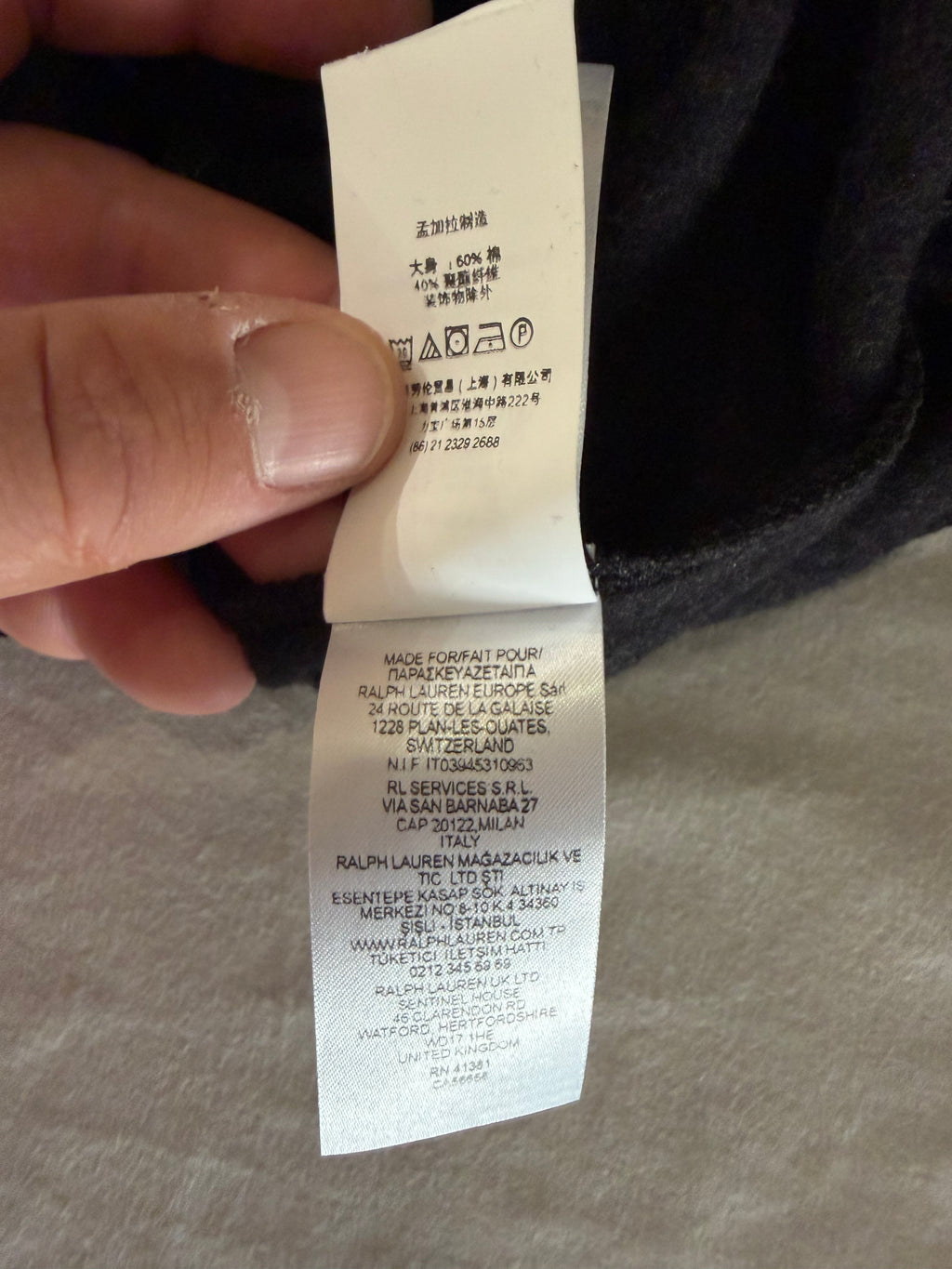 Polo Ralph Lauren Sweat à Capuche Homme Noir Logo Brodé Signature Taille L