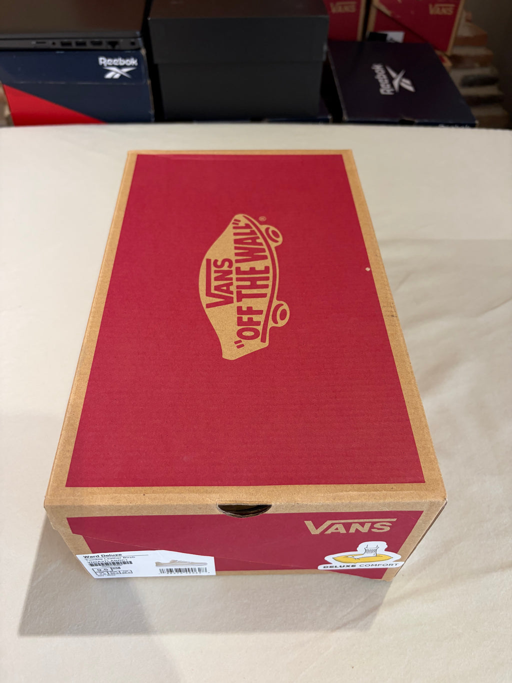 Vans Ward Deluxe Tumble Leather Birch – Homme – Taille 40,5 – Neuves avec boîte