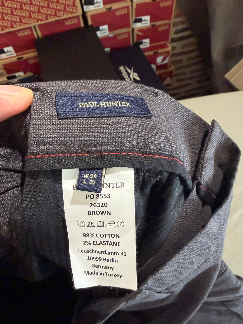 Paul Hunter Mason Cargo Homme Marron W29 L32 Neuf avec Étiquette