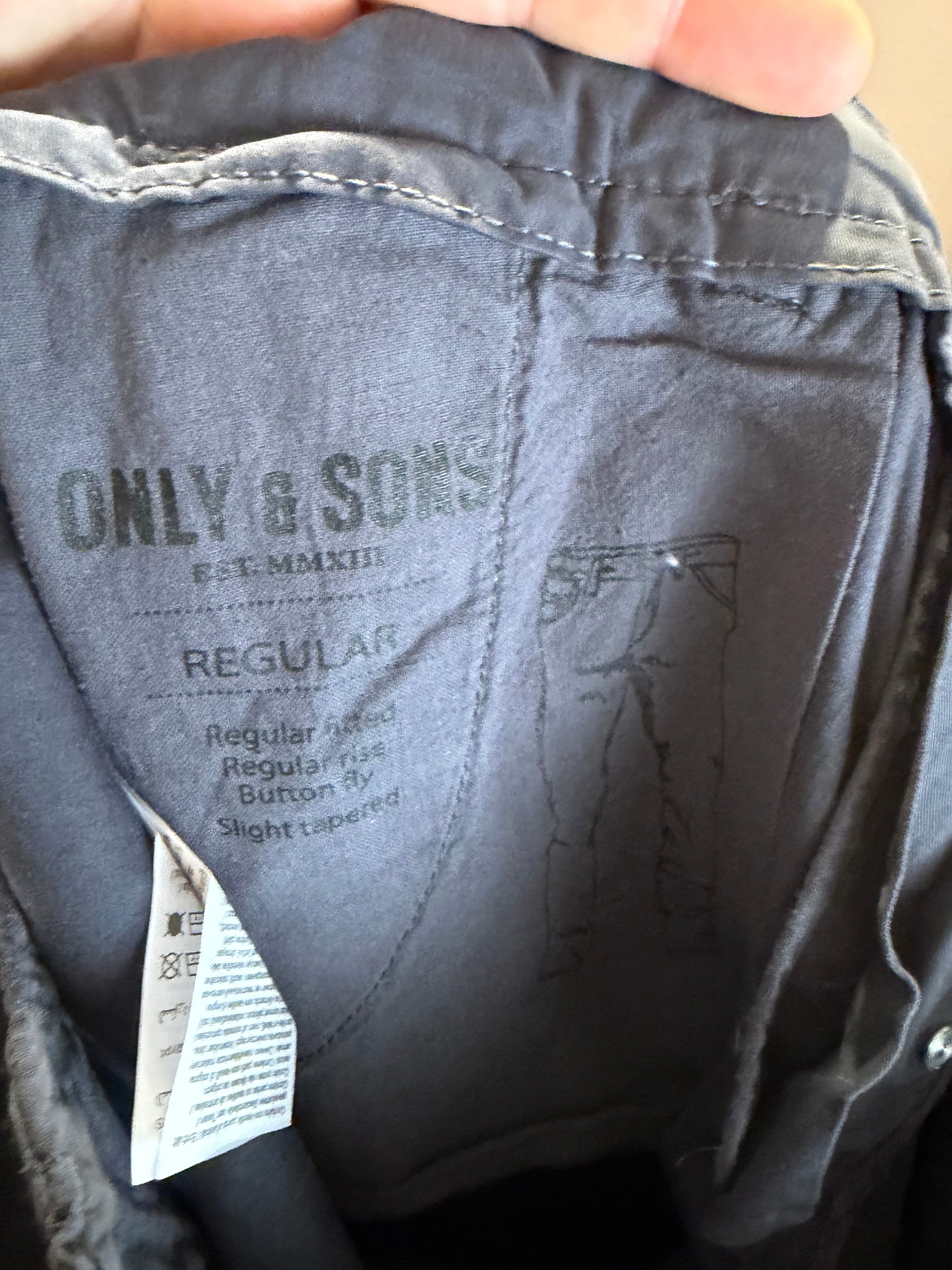 Pantalon Chino Only & Sons Homme Bleu Marine – Taille 36/32 – Neuf avec étiquette