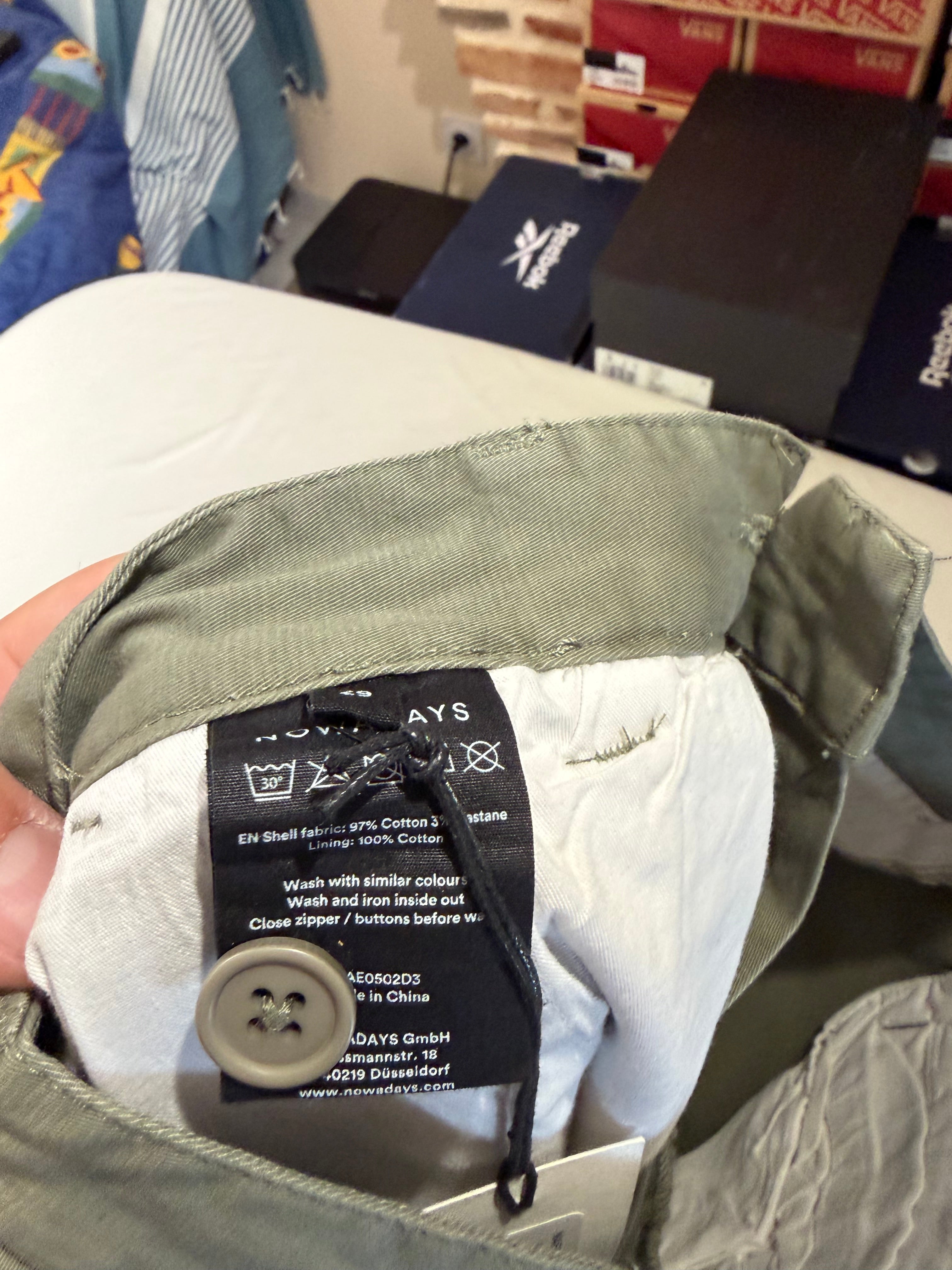 Short Chino Nowadays Homme Balsam Green – Taille 29 – Neuf avec étiquette