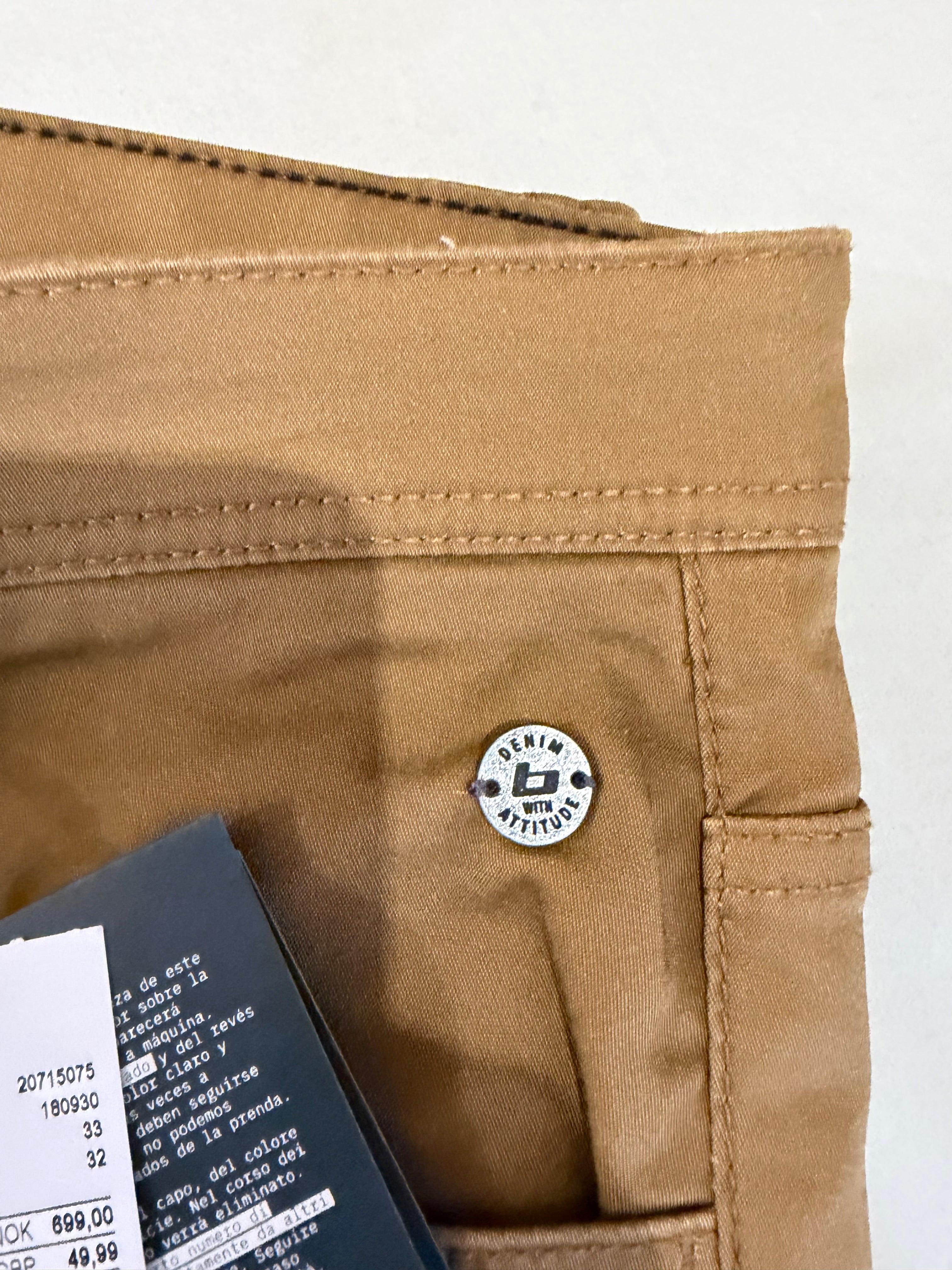 Pantalon Chino Blend Marron Coffee Liqueur Homme 33/32 Neuf avec Étiquette