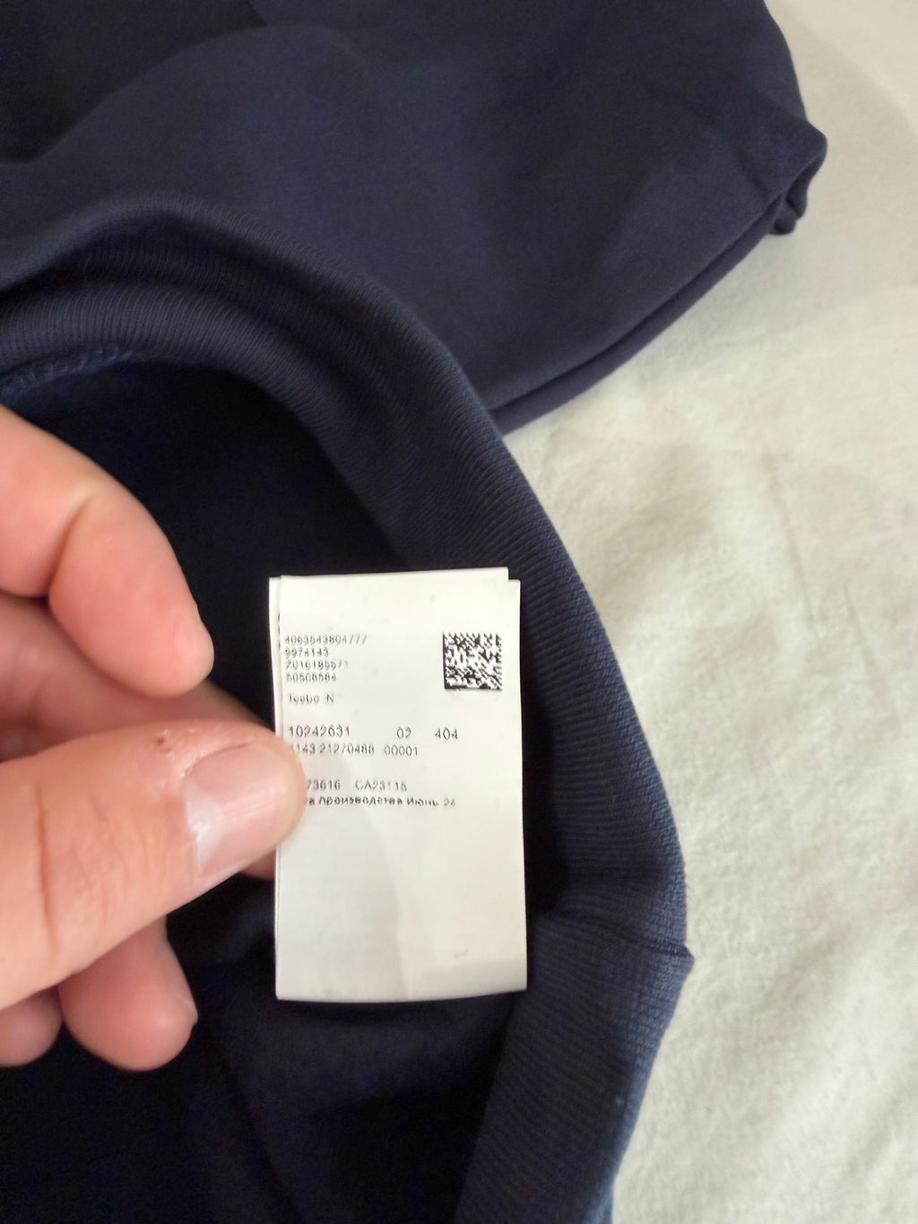 Sweat à capuche BOSS Homme Bleu Marine Dark Blue Taille M - Logo Patch - Neuf