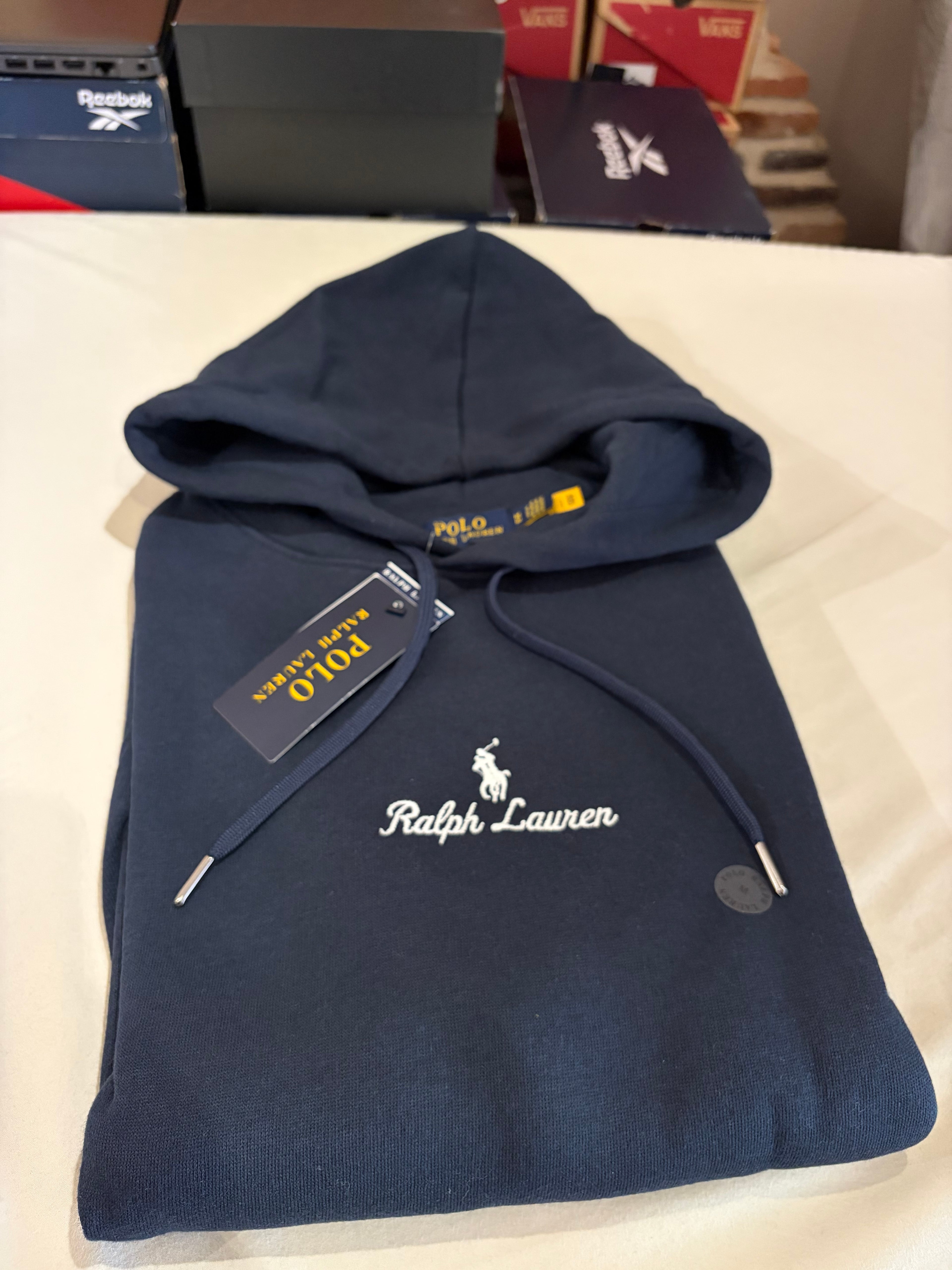 Sweat à capuche Polo Ralph Lauren Aviator Navy brodé – Homme – Taille M