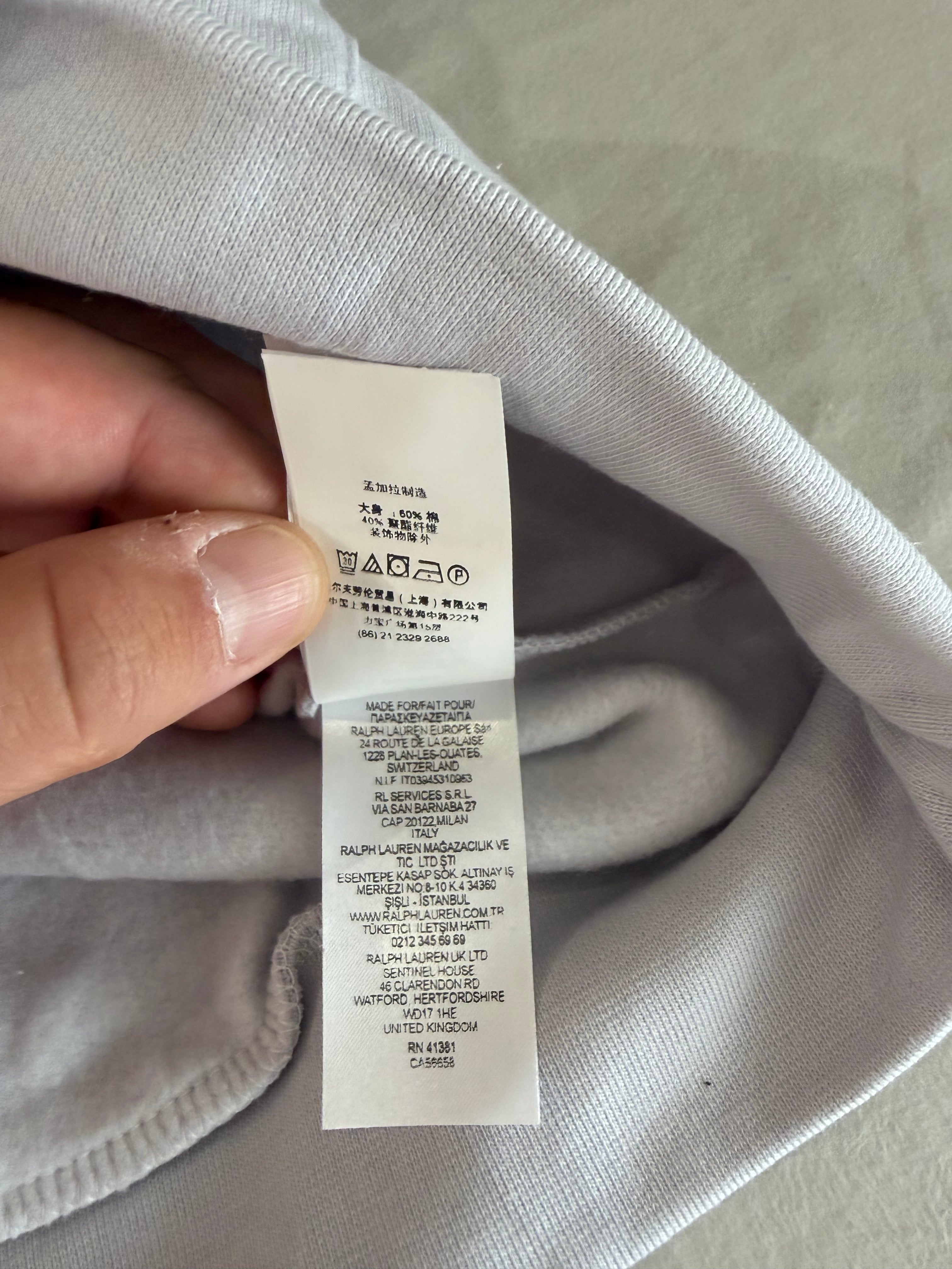 Sweat à capuche Polo Ralph Lauren Gris Perle Homme XXL - Logo brodé - Neuf