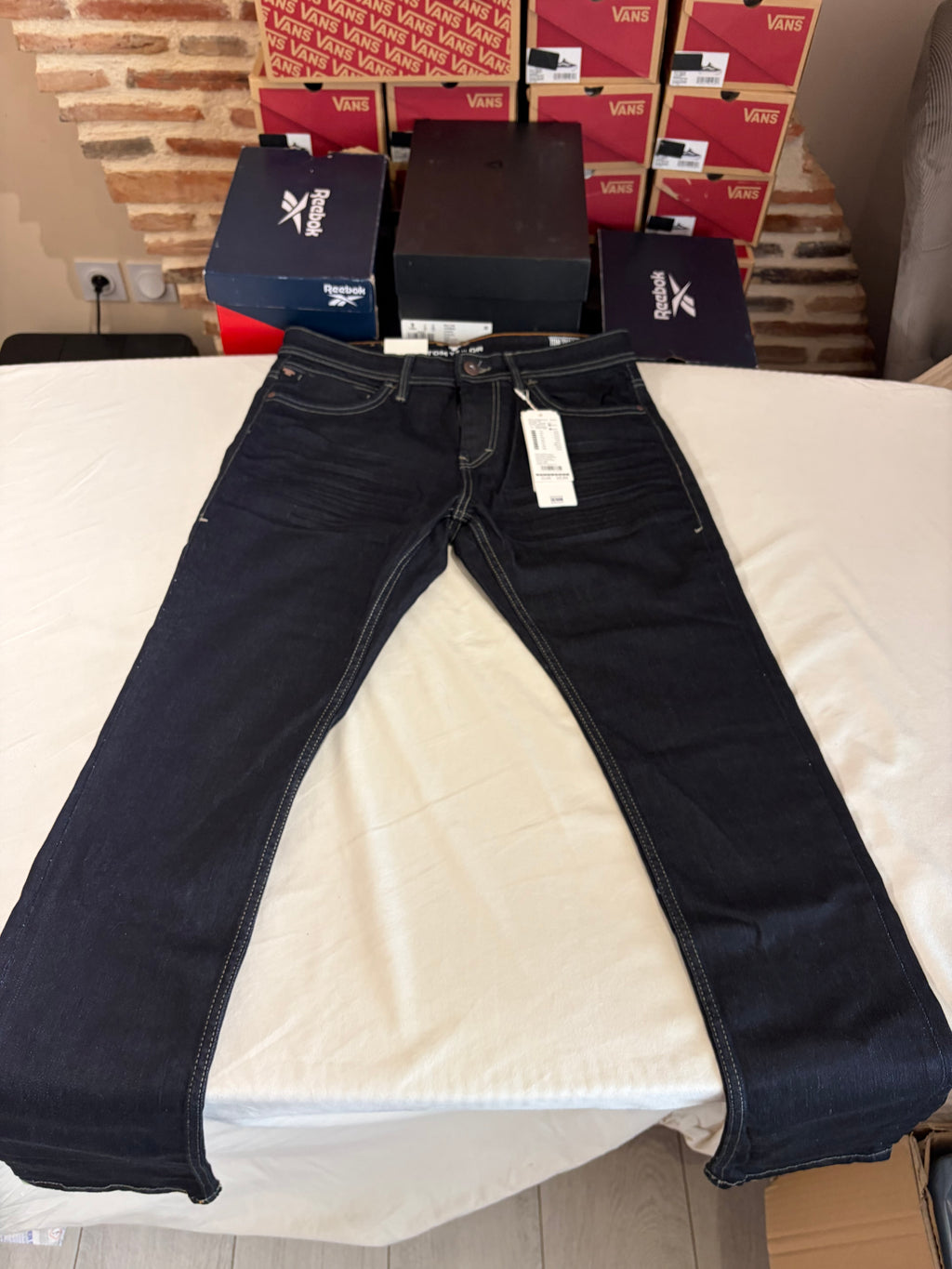 Jean Tom Tailor JOSH Regular Slim Homme Bleu Denim Brut 30/32 Neuf avec Étiquettes