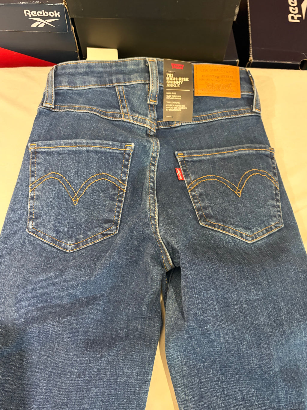 Levi's 721 High Rise Skinny Ankle Femme Neuf - Jean Bleu Denim Taille 23
