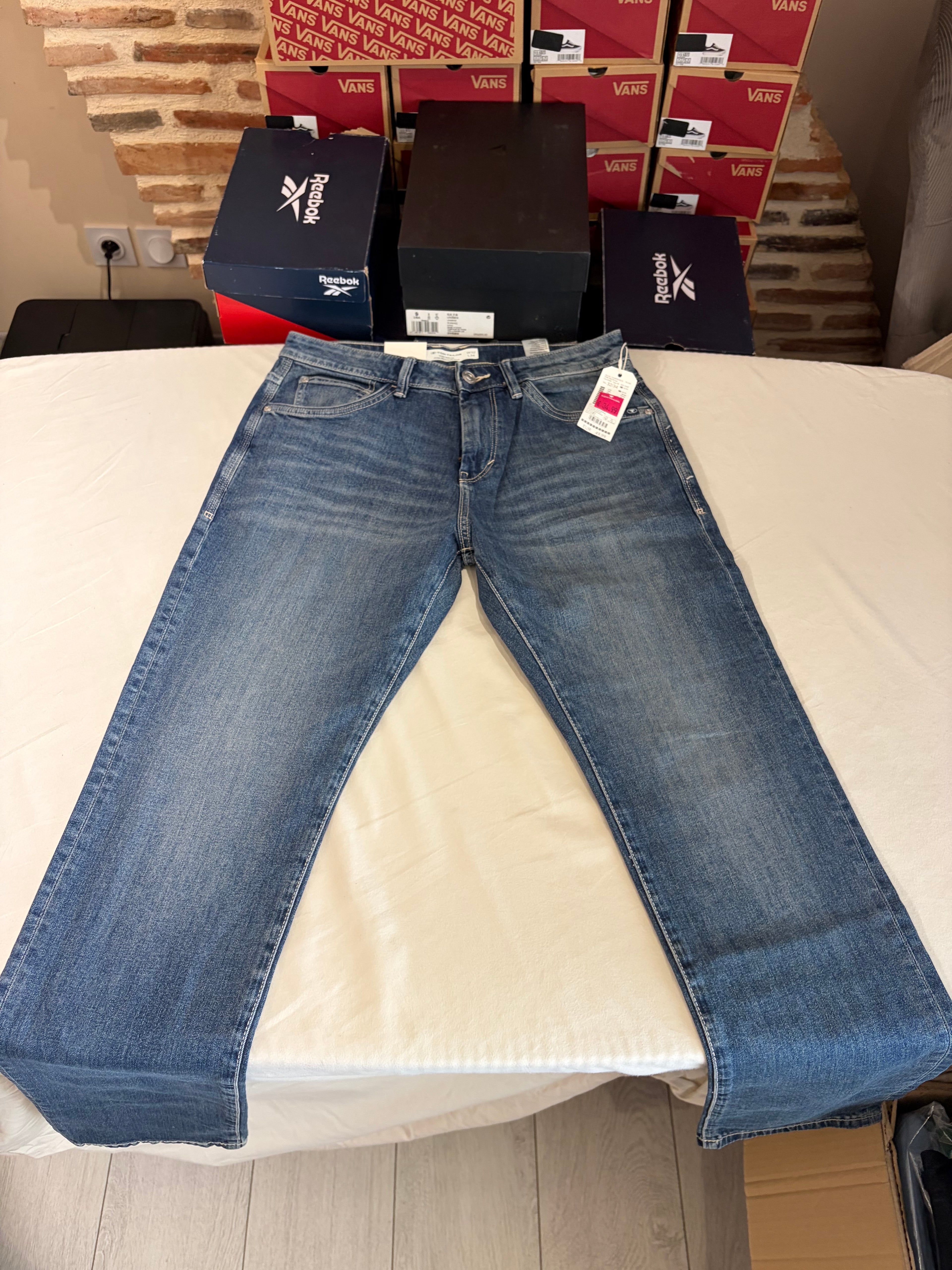 Jean Tom Tailor Josh Regular Slim Homme Bleu Denim 32/34 Neuf
