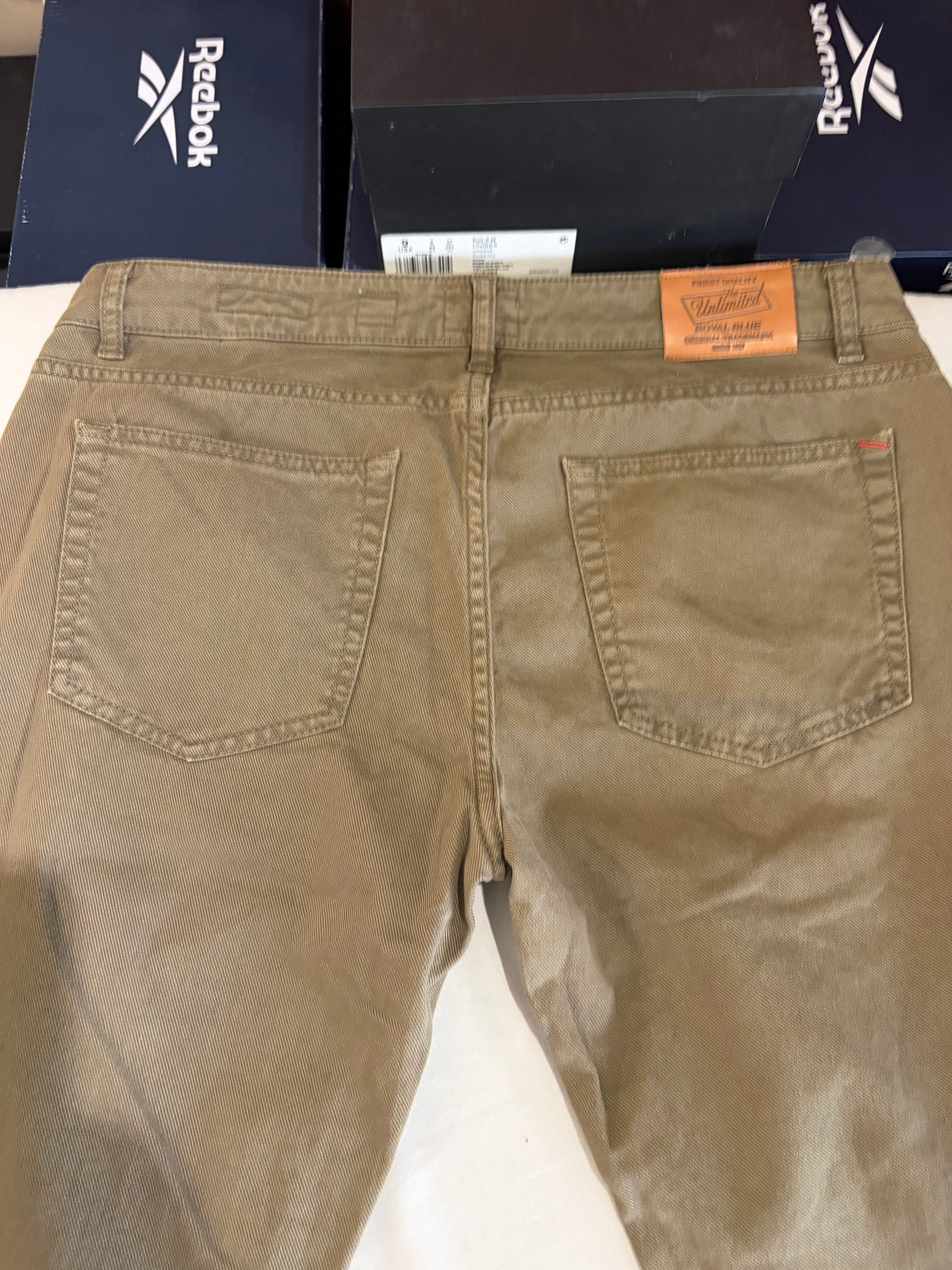 Unlimited Royal Blue Pantalon Slim Fit Homme Beige Taille 34 Neuf avec Étiquette