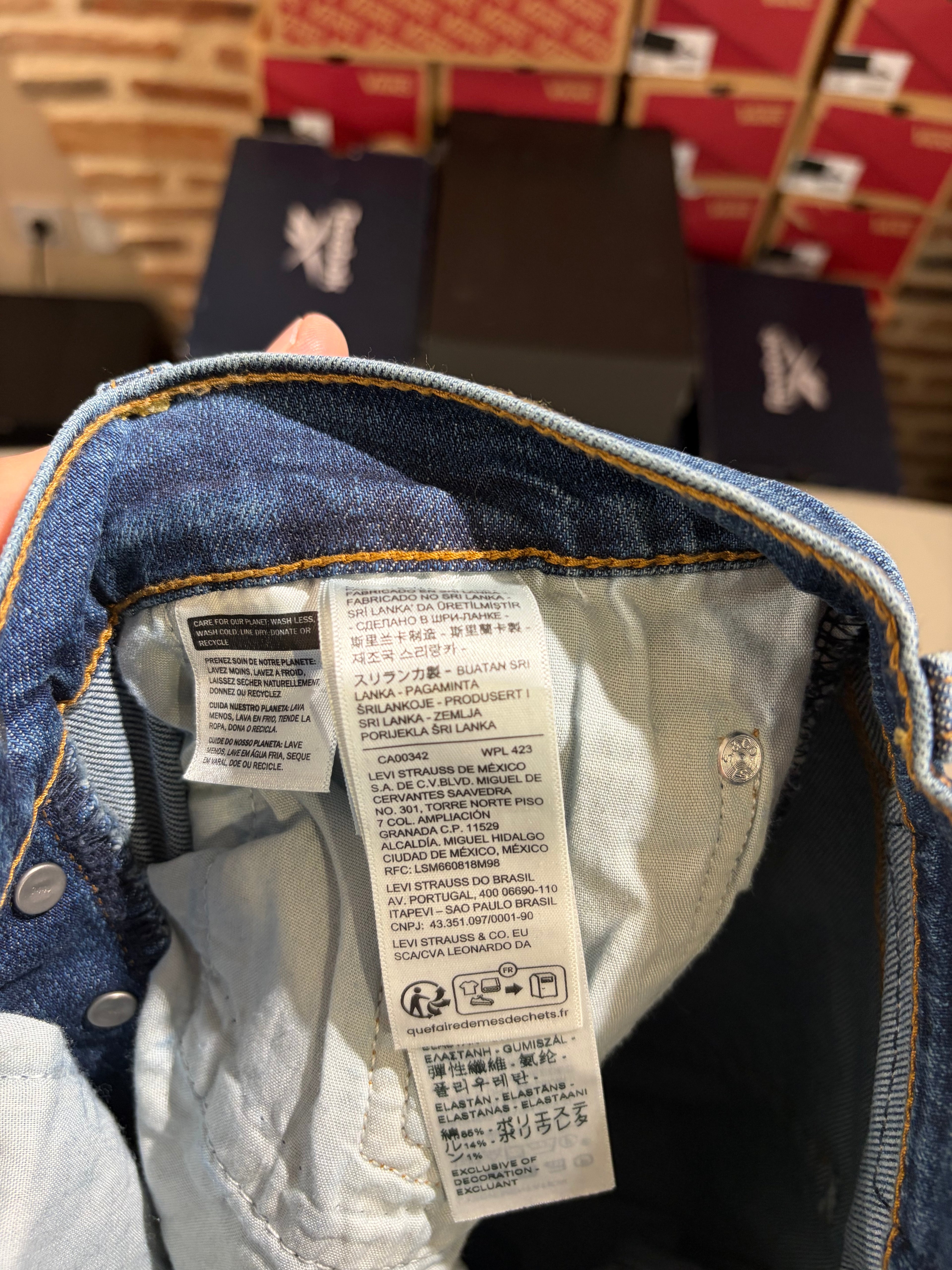 Levi's Ribcage Straight Full Length Femme Bleu Moyen 24x30 | Jean Taille Ultra Haute Neuf