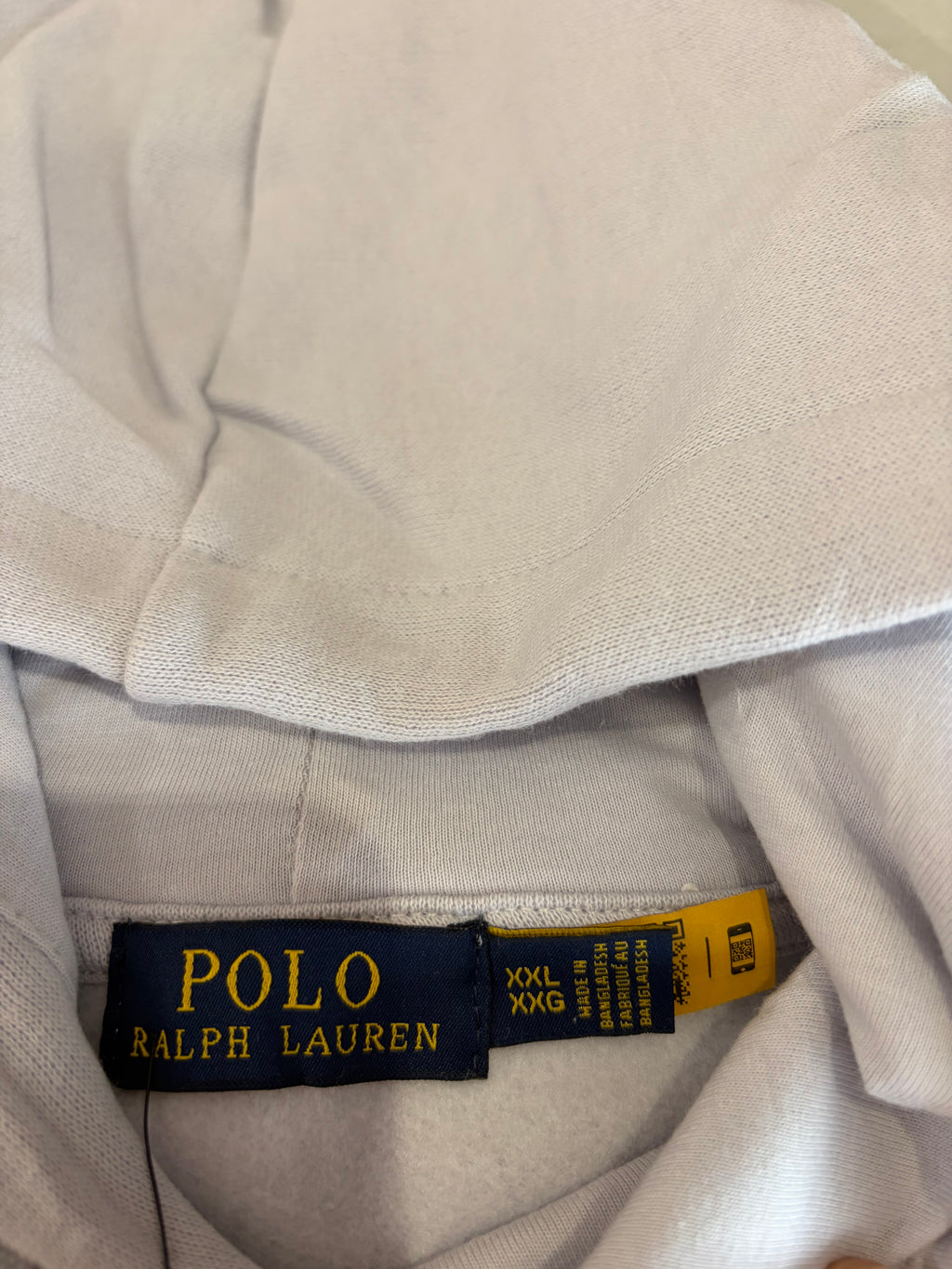 Sweat à capuche Polo Ralph Lauren Gris Perle Homme XXL - Logo brodé - Neuf