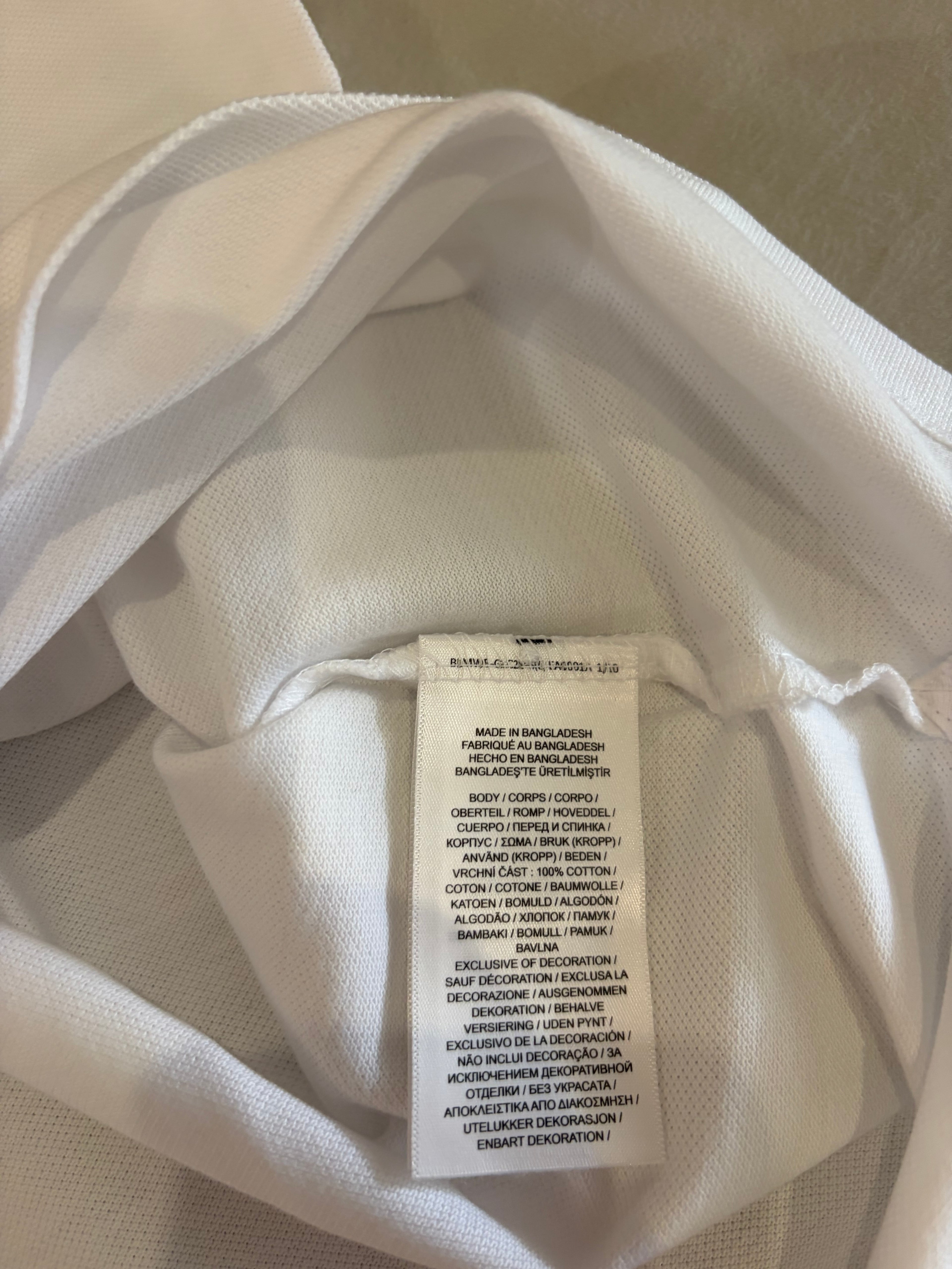 Polo Ralph Lauren Custom Slim Fit Homme Blanc Logo Bleu Marine – Taille M – Neuf avec étiquette