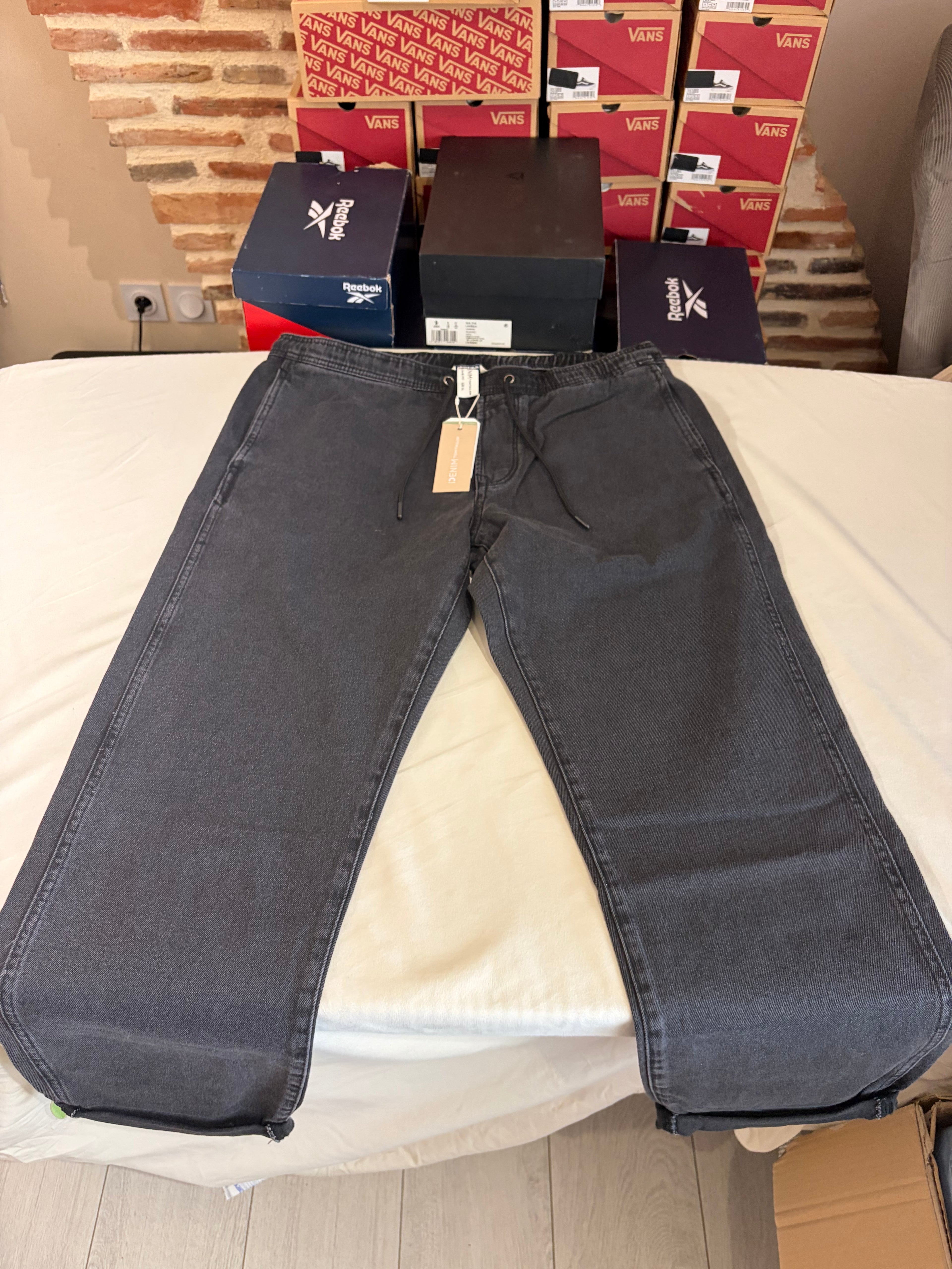 Jean Tom Tailor Denim Loose Fit Homme Gris Délavé Taille XL Neuf avec Étiquettes