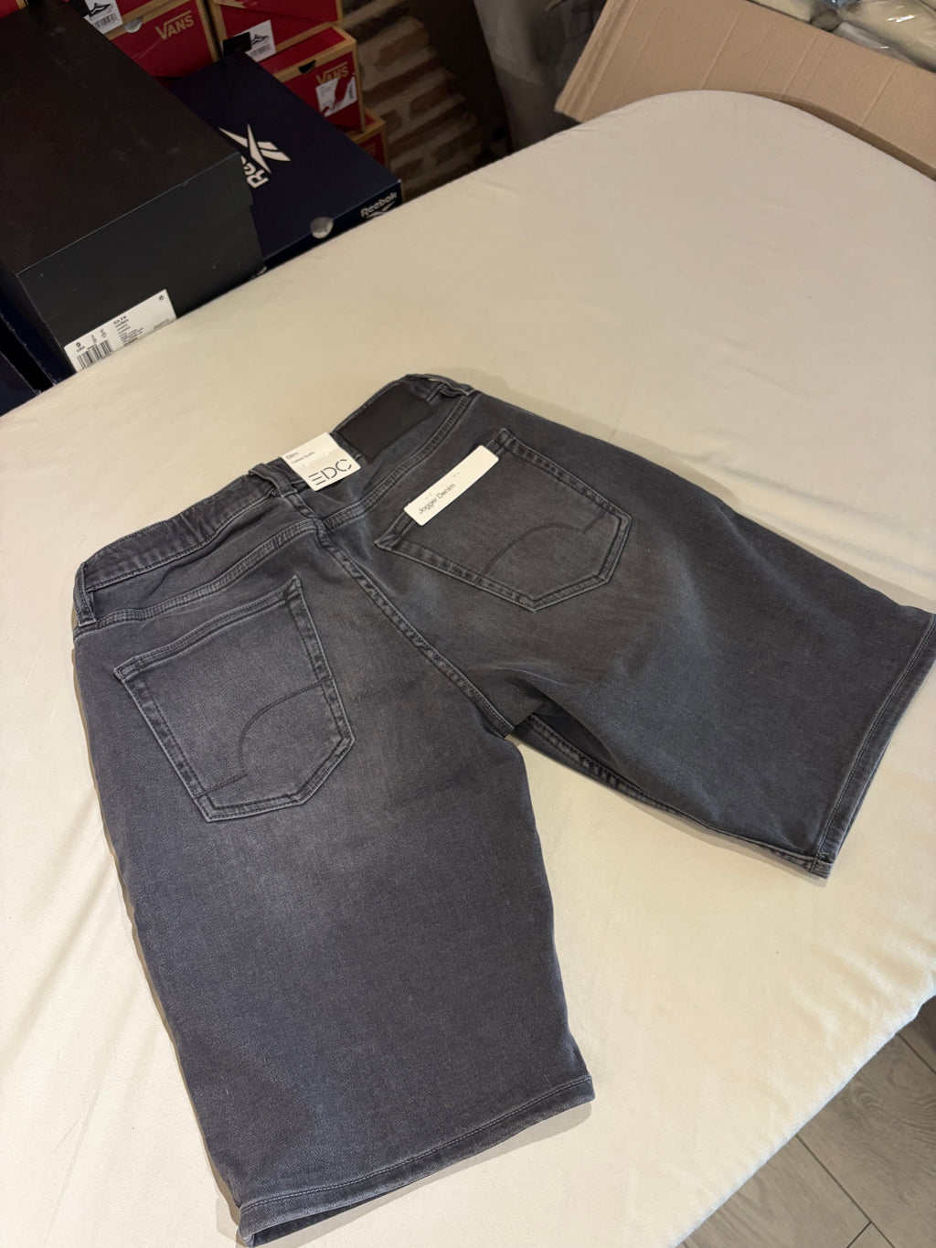 Short en Jean EDC by Esprit Slim Gris Homme Taille M Neuf avec Étiquette