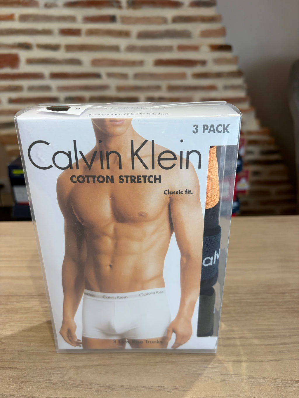 Calvin Klein – Lot de 3 Boxers Cotton Stretch Low Rise Trunks Homme – Taille M