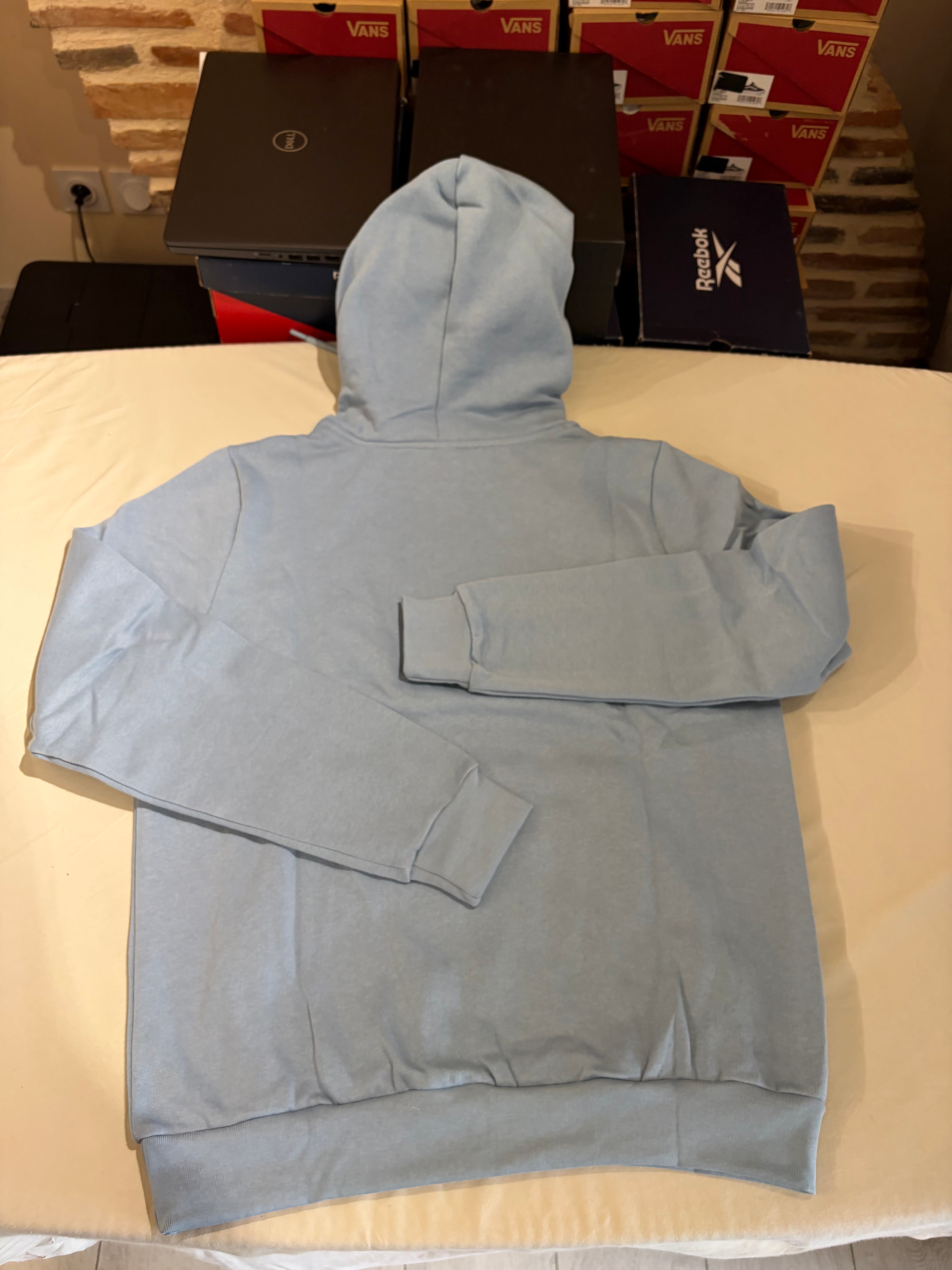 BOSS – Sweat à Capuche Homme Bleu Ciel Logo Patch – Taille M